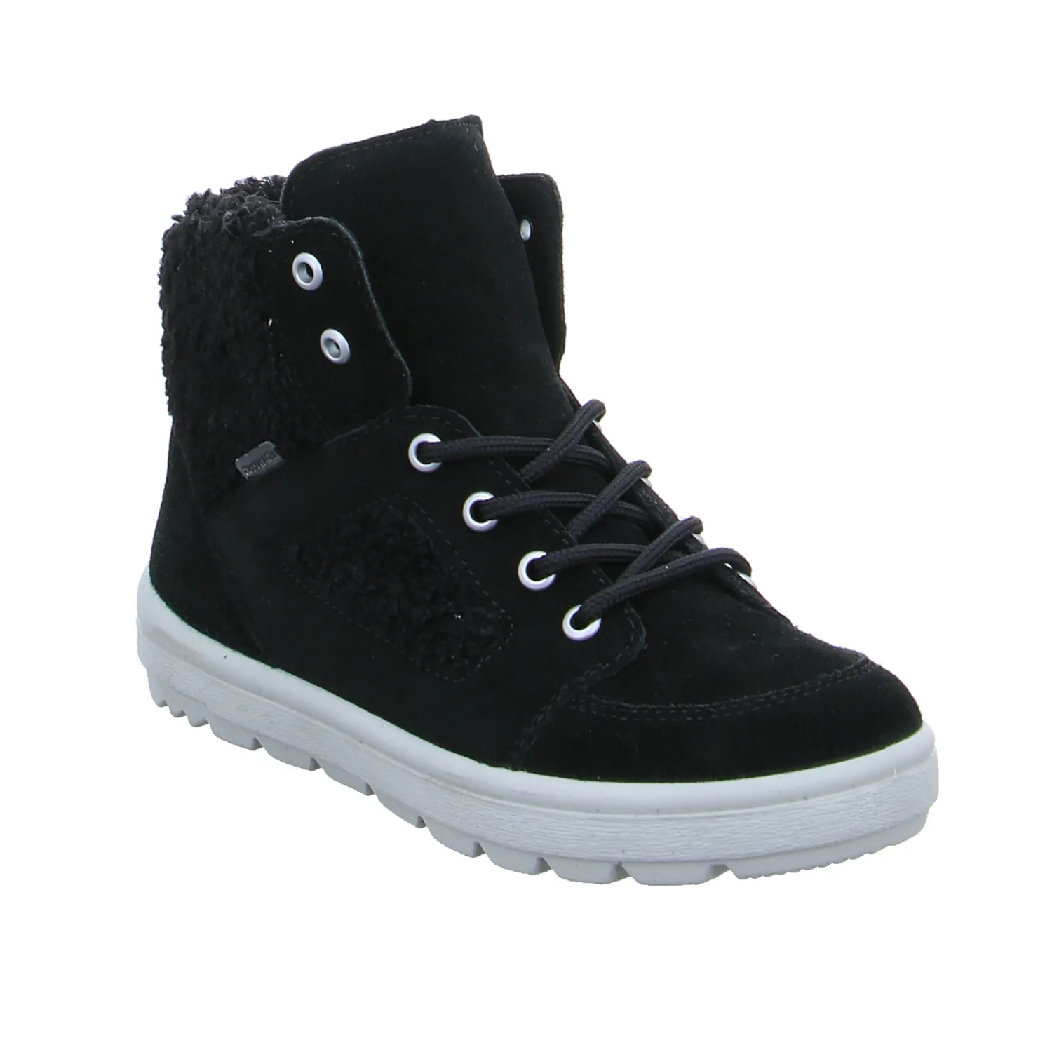 RICOSTA Schnür-Boot Mädchen-Winter-Bottine Schwarz Leder 