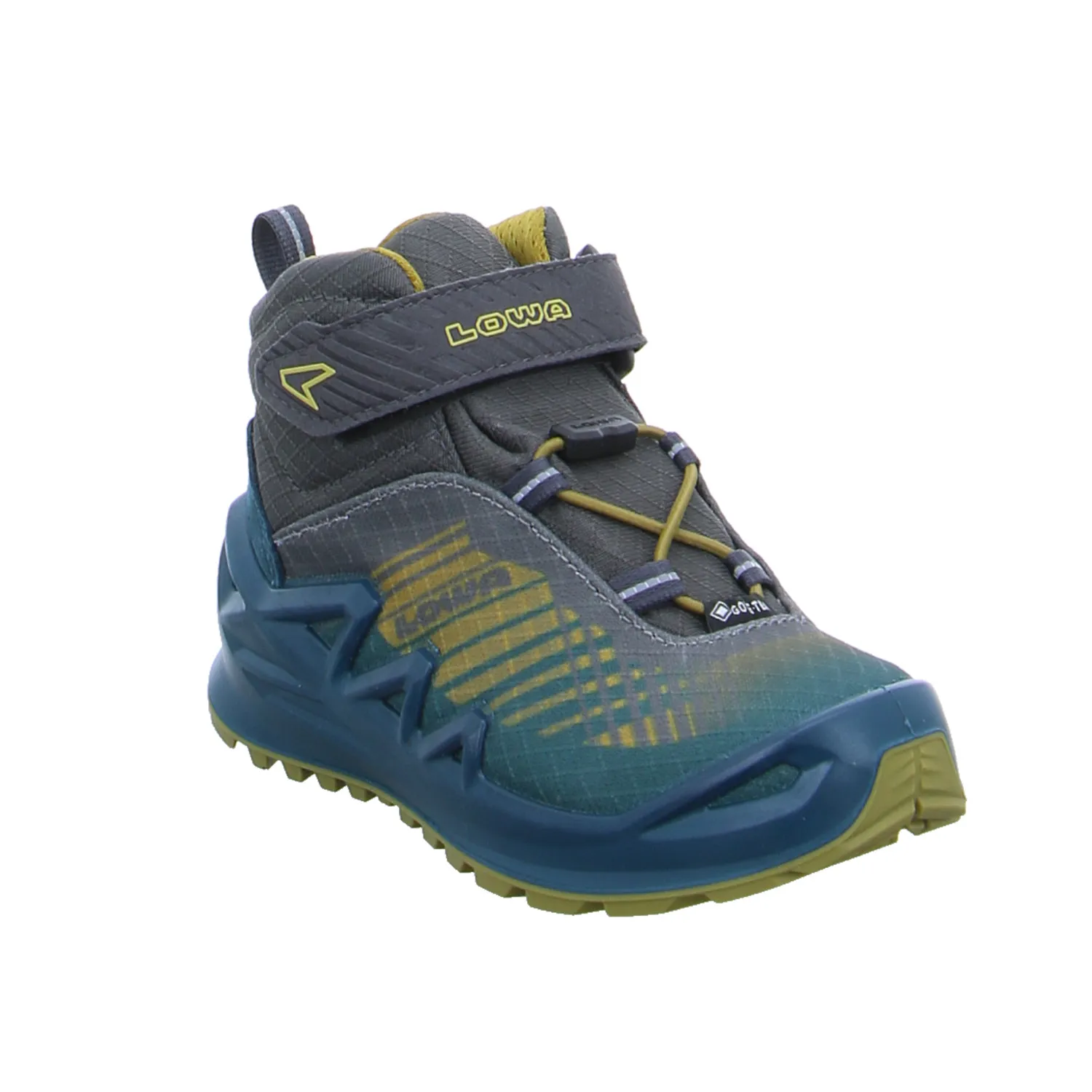 LOWA MERGER GTX QC JR Kinder-Wanderschuhe Petrol Recycelte Materialien LOWA MERGER GTX QC JR Kinder-Wanderschuhe Petrol Recycelte Materialien