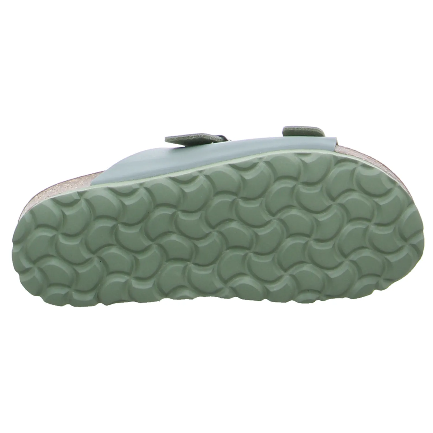 BIOLife Unisex Kinder-Pantolette Olive Lederimitat BIOLife Unisex Kinder-Pantolette Olive Lederimitat