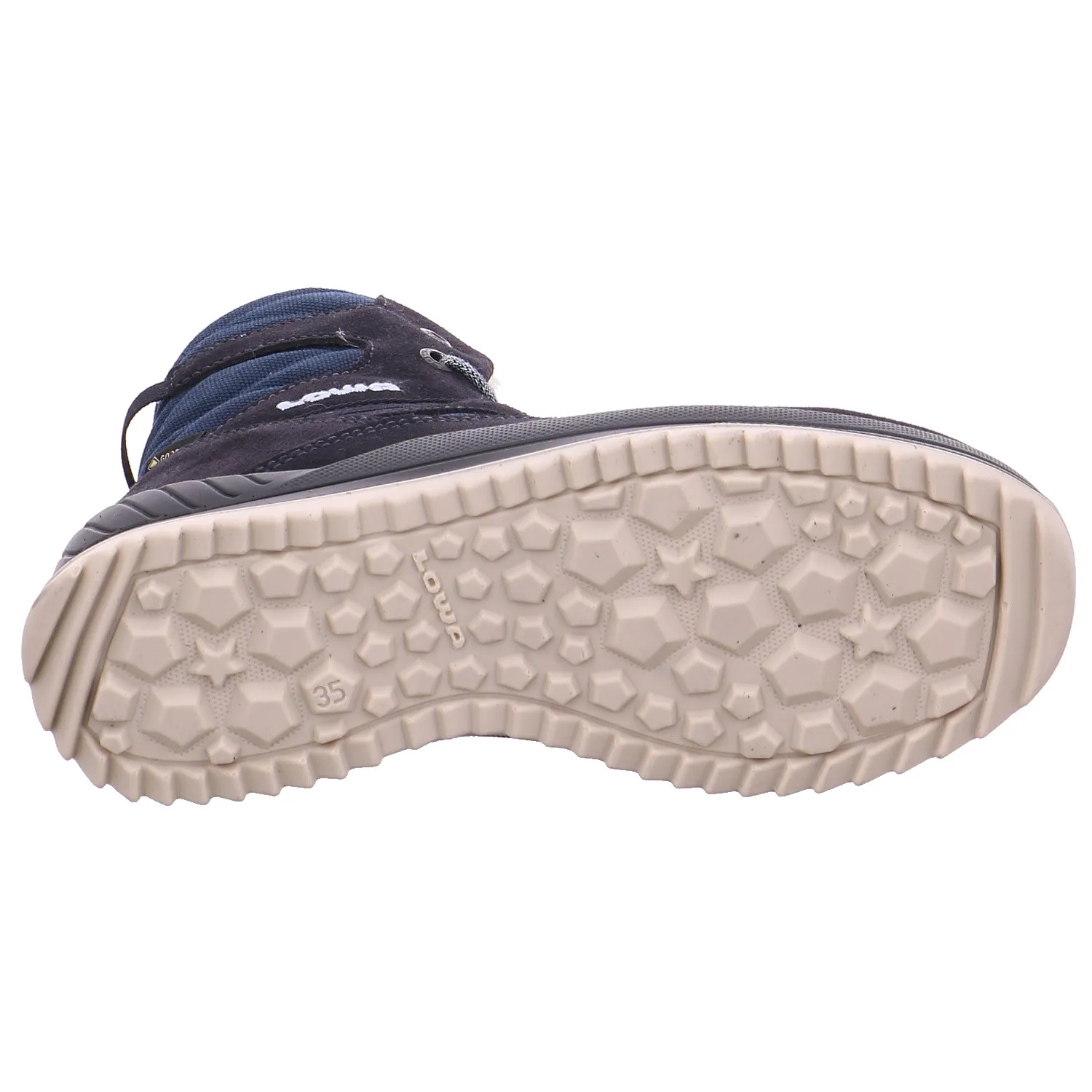 LOWA Winter-Sneaker, high Mädchen-Snowboot Membrane Dunkelblau Textil 