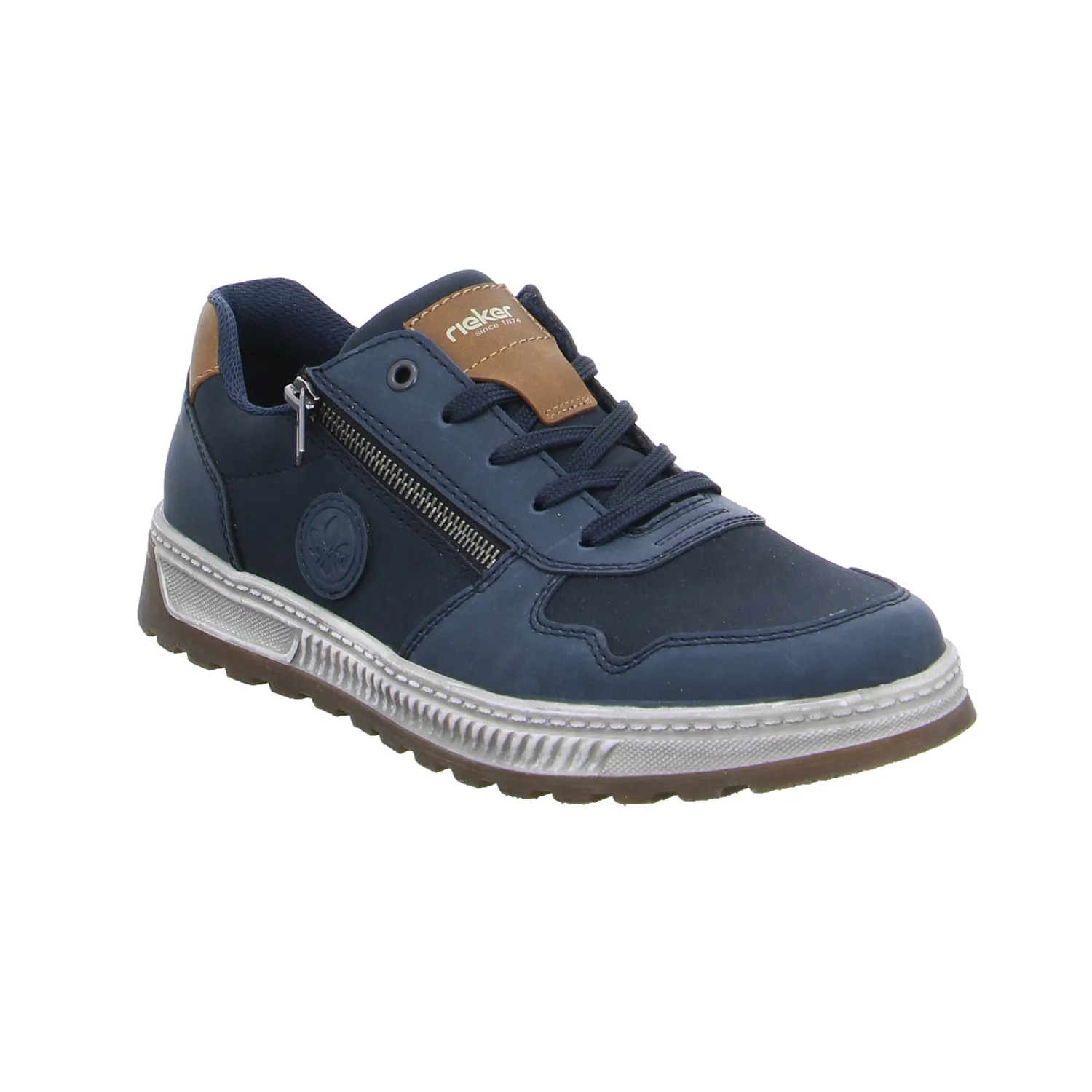 RIEKER Halbschuhe Sneaker Blau Leder RIEKER Halbschuhe Sneaker Blau Leder