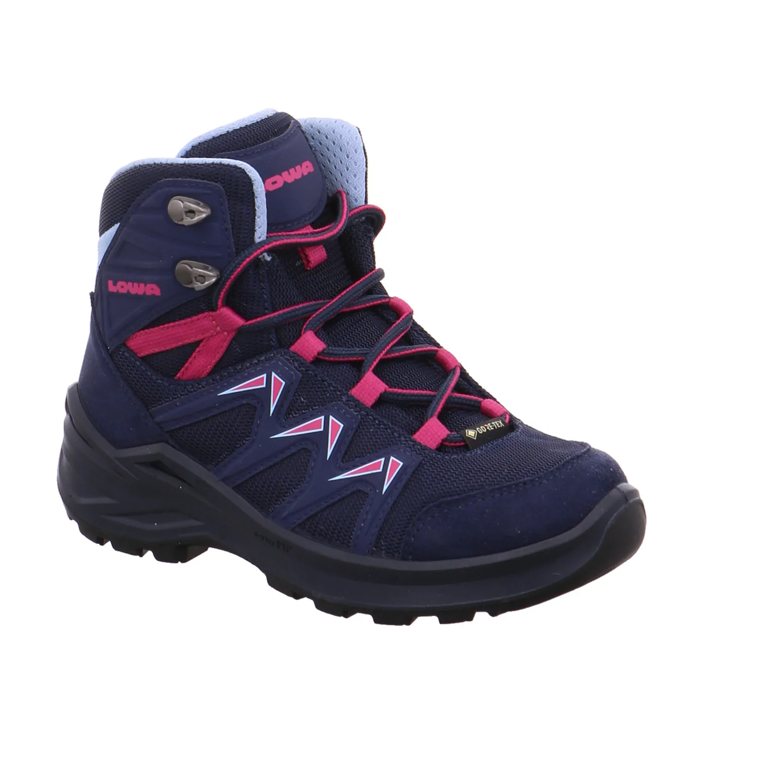 LOWA INNOX PRO GTX MID JUNIOR Kinder-Wanderschuhe Dunkelblau Recycelte Materialien LOWA INNOX PRO GTX MID JUNIOR Kinder-Wanderschuhe Dunkelblau Recycelte Materialien