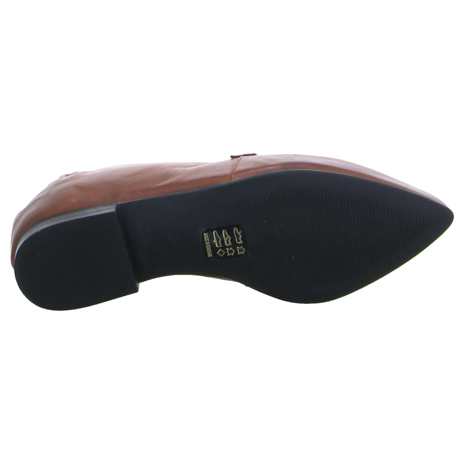 SCHUHENGEL Slipper Cognac Leder 