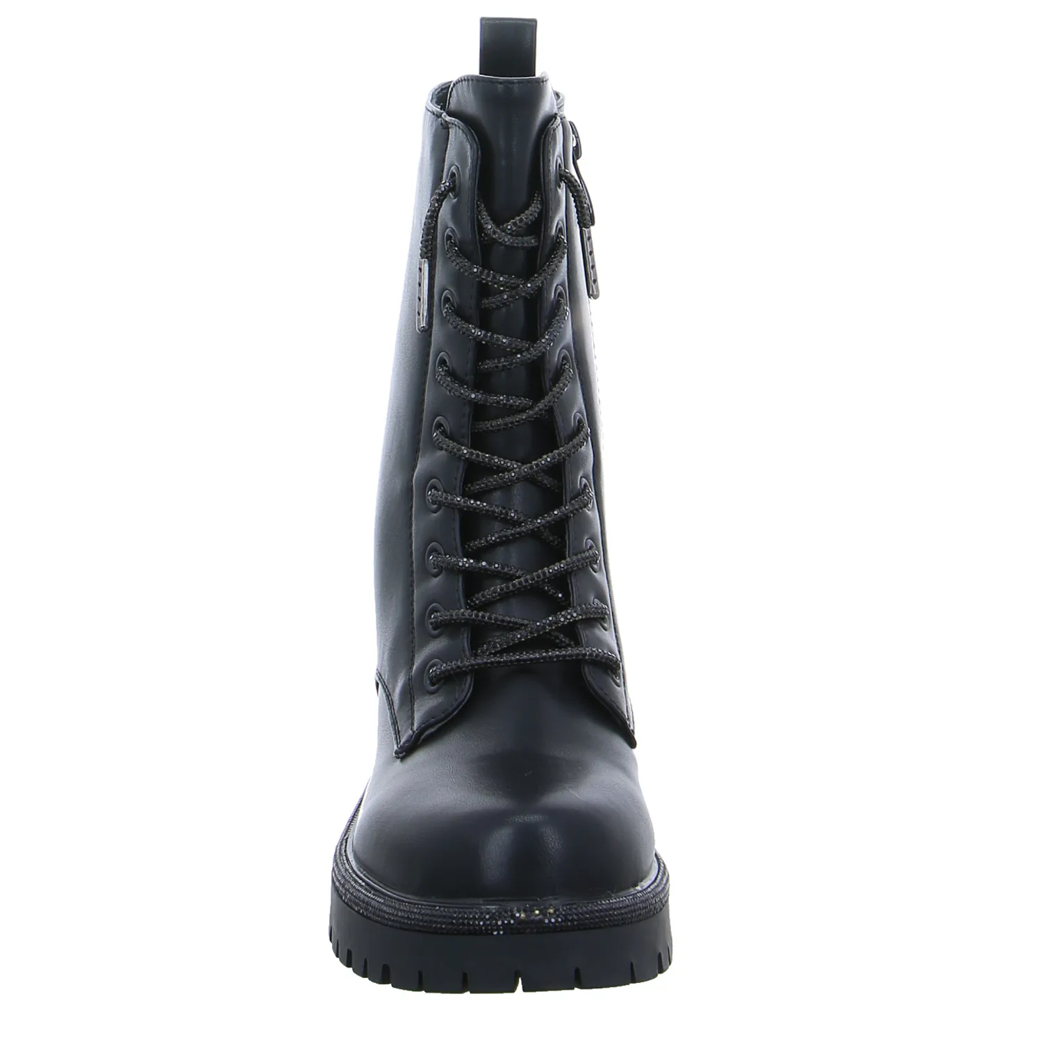 LA STRADA Boot Schwarz Lederimitat 
