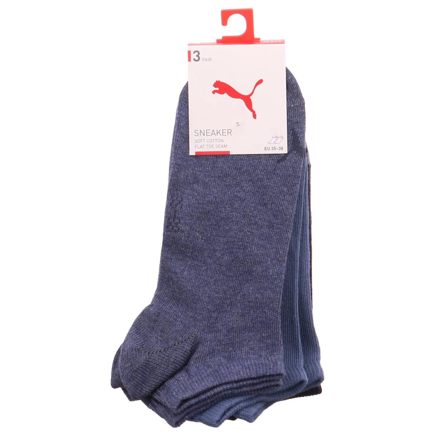 PUMA SOCKEN 3-ER Pack Freizeitsocken Blau Textil PUMA SOCKEN 3-ER Pack Freizeitsocken Blau Textil