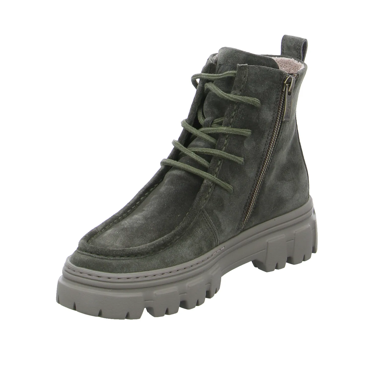 PAUL GREEN Boot Olive Leder 