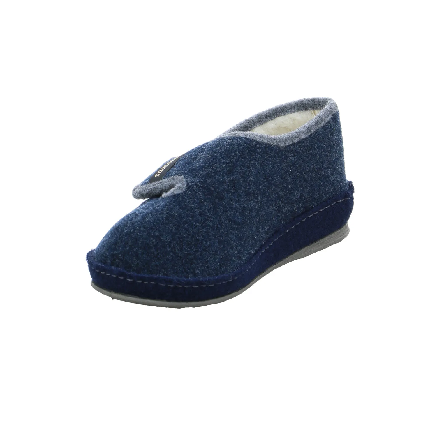 SCHAWOS Hausschuh Blau Textil SCHAWOS Hausschuh Blau Textil