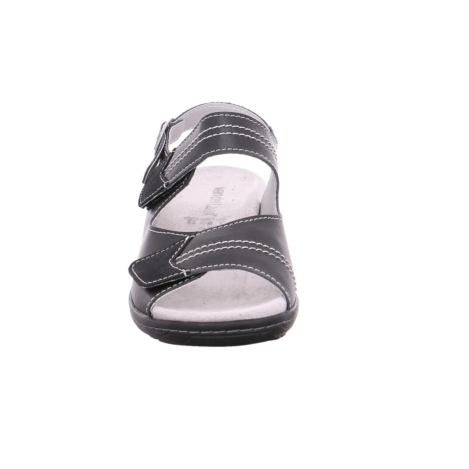 VAN DER LAAN mit Wechselfussbett Comfort-Sandalette Schwarz Leder 
