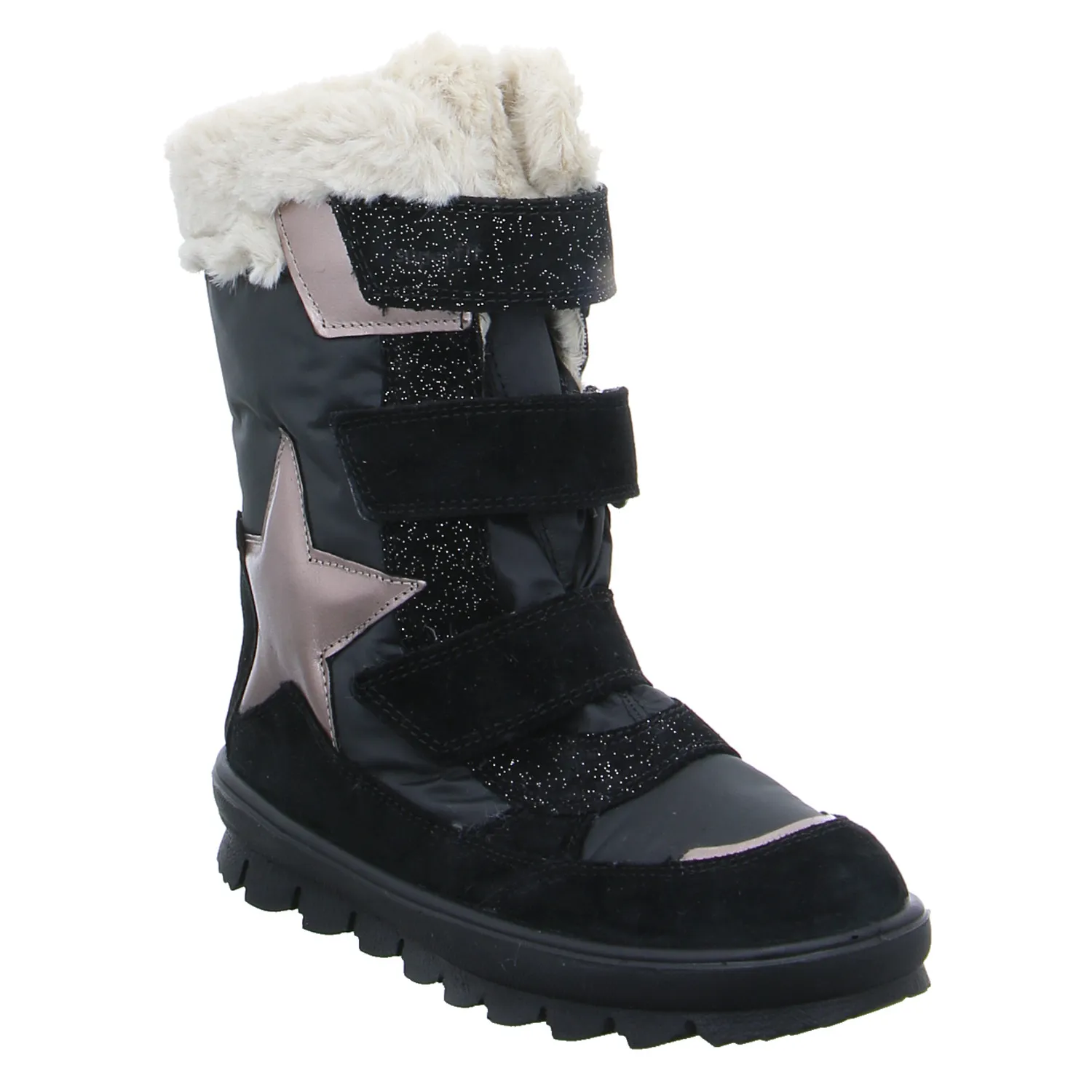 SUPERFIT Mädchen Winterstiefel Mädchen-Snowboot Membrane Schwarz Textil SUPERFIT Mädchen Winterstiefel Mädchen-Snowboot Membrane Schwarz Textil