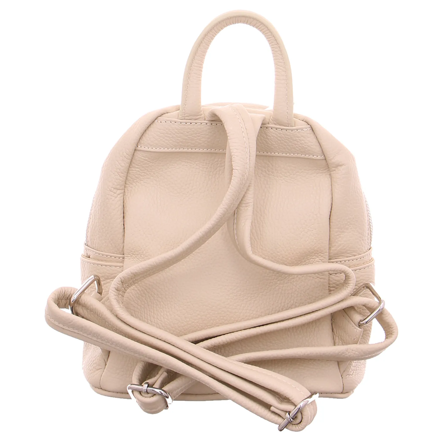 SCHUHENGEL Rucksack Beige Leder SCHUHENGEL Rucksack Beige Leder