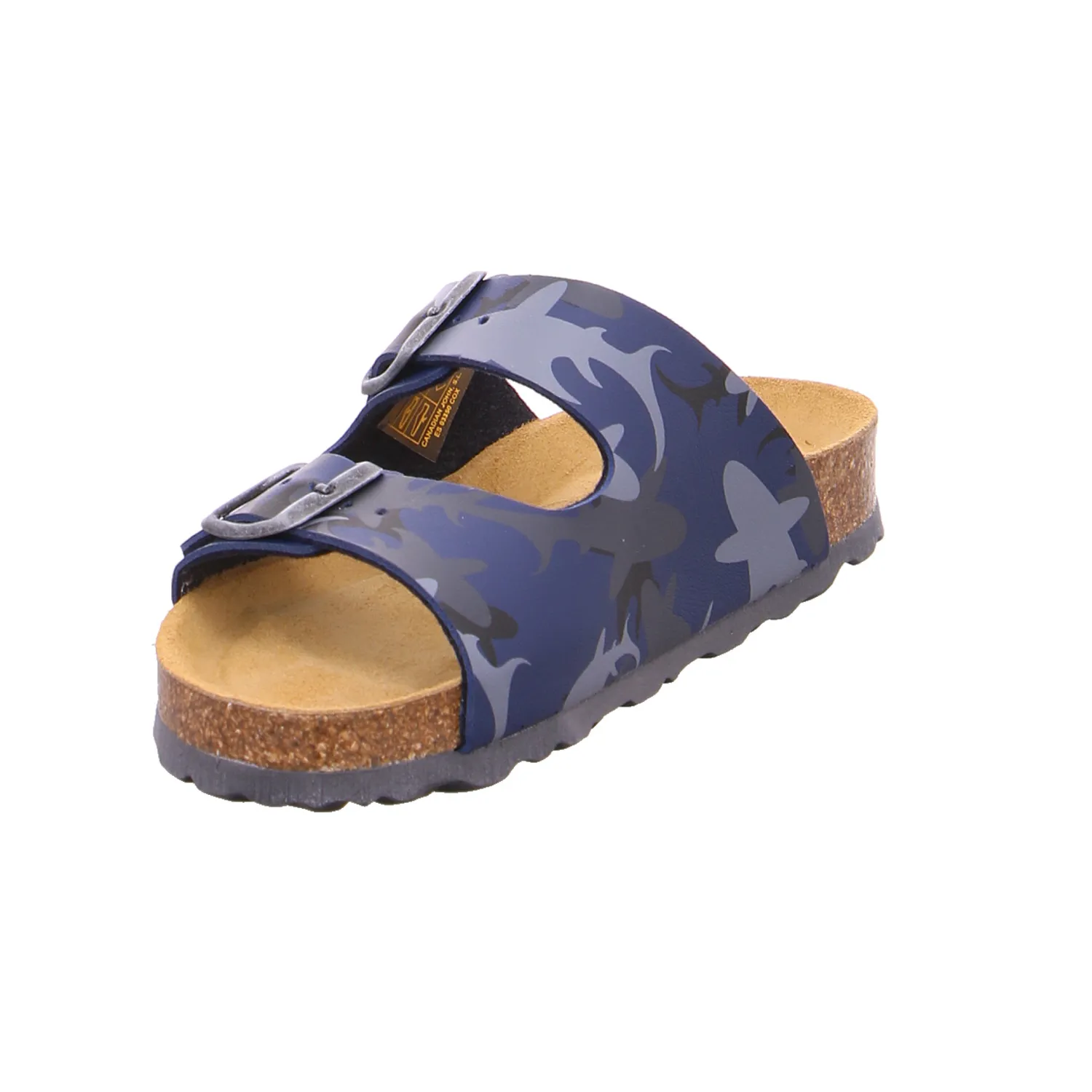BIOLife Unisex Kinder-Pantolette Blau Lederimitat BIOLife Unisex Kinder-Pantolette Blau Lederimitat