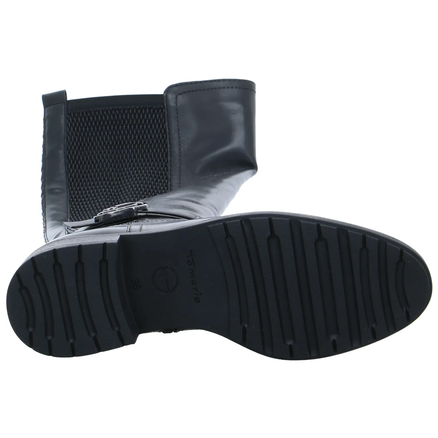 TAMARIS Stiefel Schwarz Leder TAMARIS Stiefel Schwarz Leder