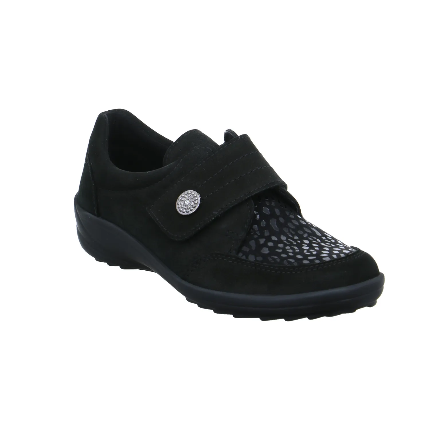 VAN DER LAAN mit Wechselfussbett Comfort-Velcro Schwarz Leder VAN DER LAAN mit Wechselfussbett Comfort-Velcro Schwarz Leder