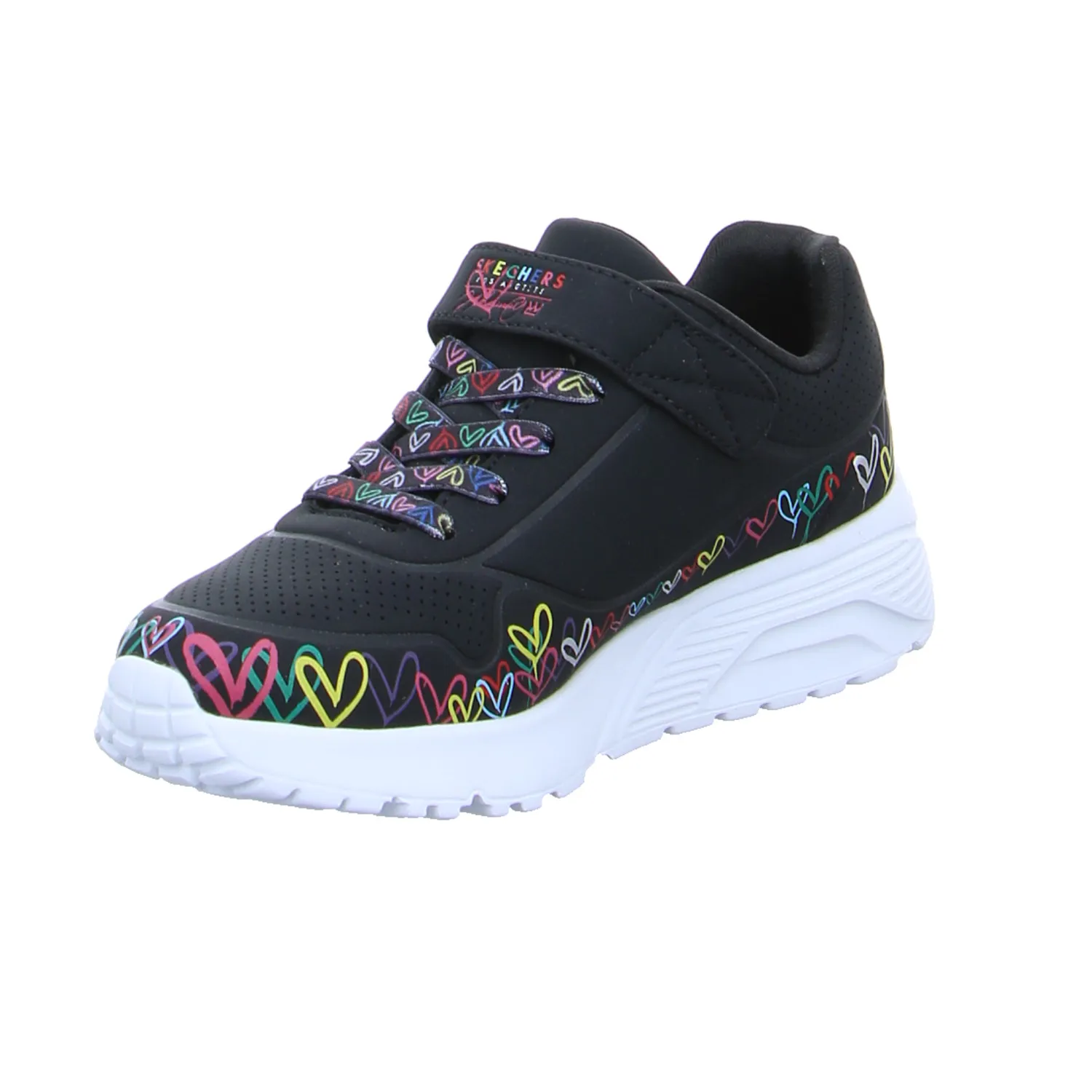 SKECHERS Sneaker Mädchen-Halbschuh Binder Schwarz Lederimitat 