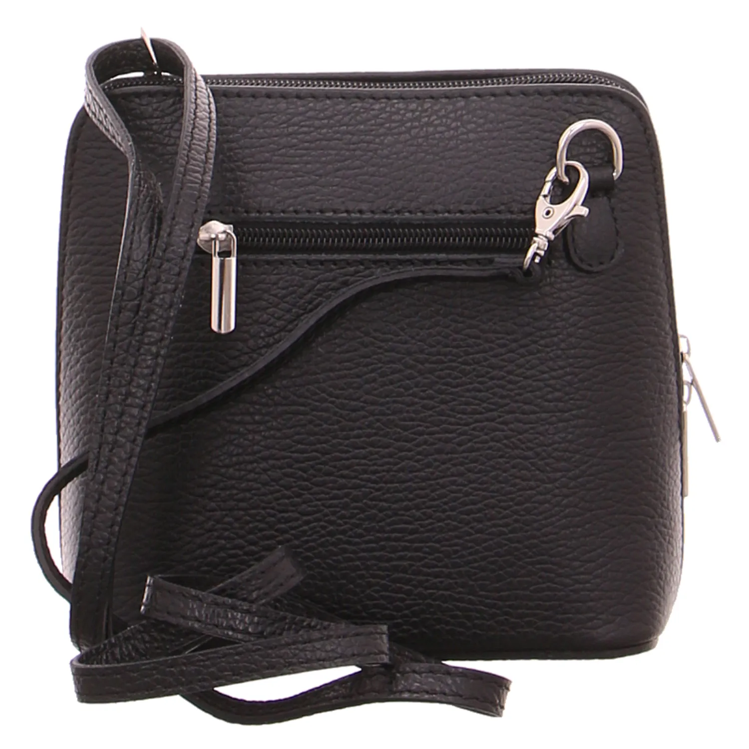 * Umhängetasche Schwarz Leder * Umhängetasche Schwarz Leder