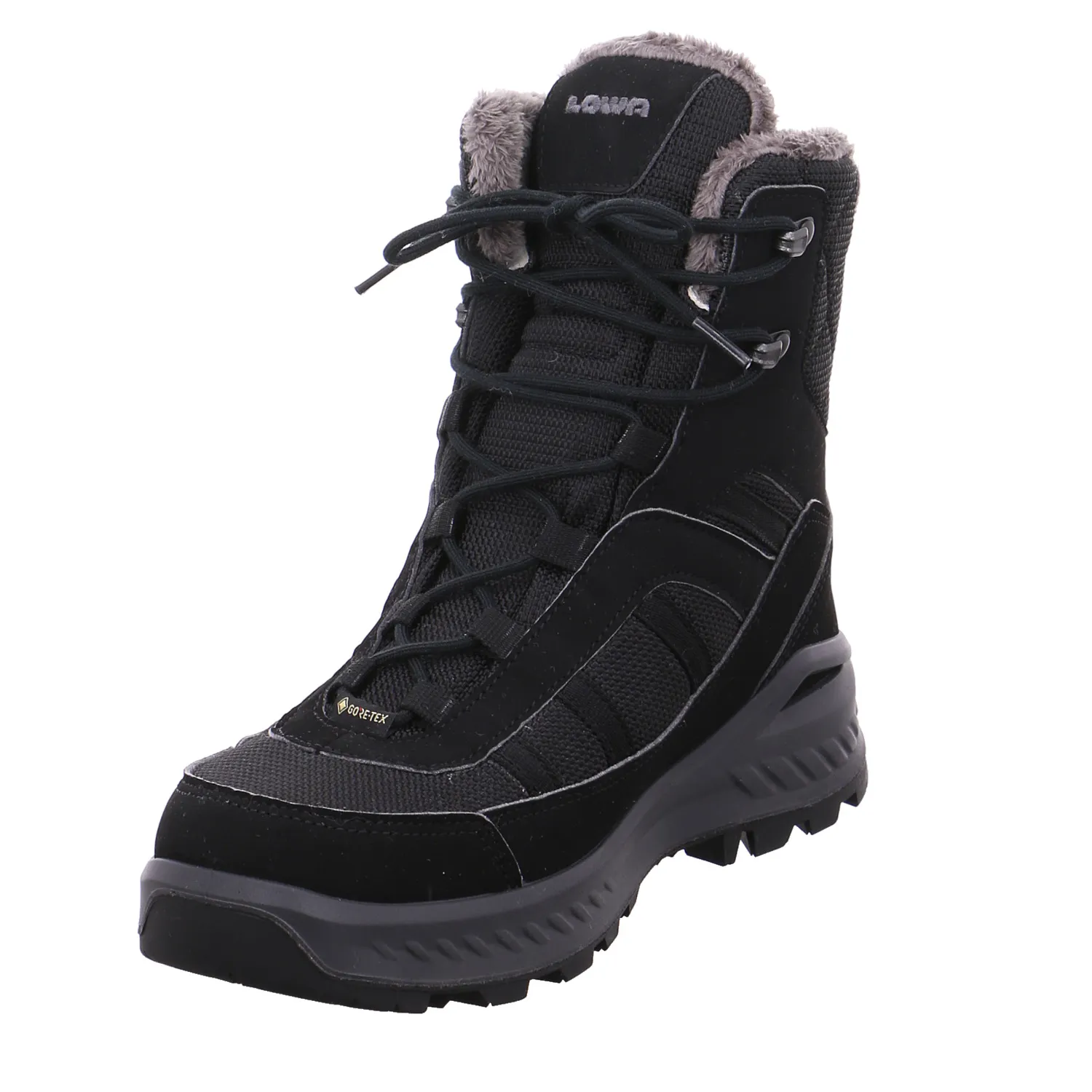 LOWA mit Gore-Tex Snowboots Damen Schwarz Synthetik LOWA mit Gore-Tex Snowboots Damen Schwarz Synthetik