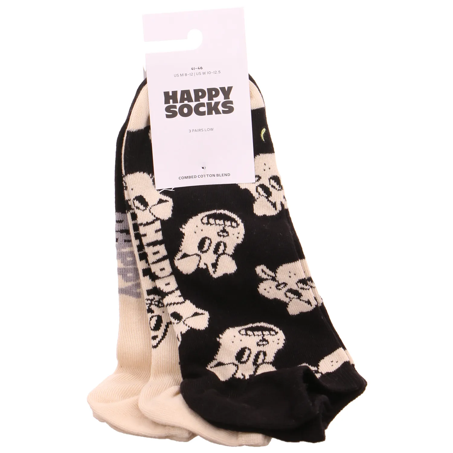 HAPPY SOCKS 3-ER.Pack Freizeitsocken Schwarz Textil HAPPY SOCKS 3-ER.Pack Freizeitsocken Schwarz Textil
