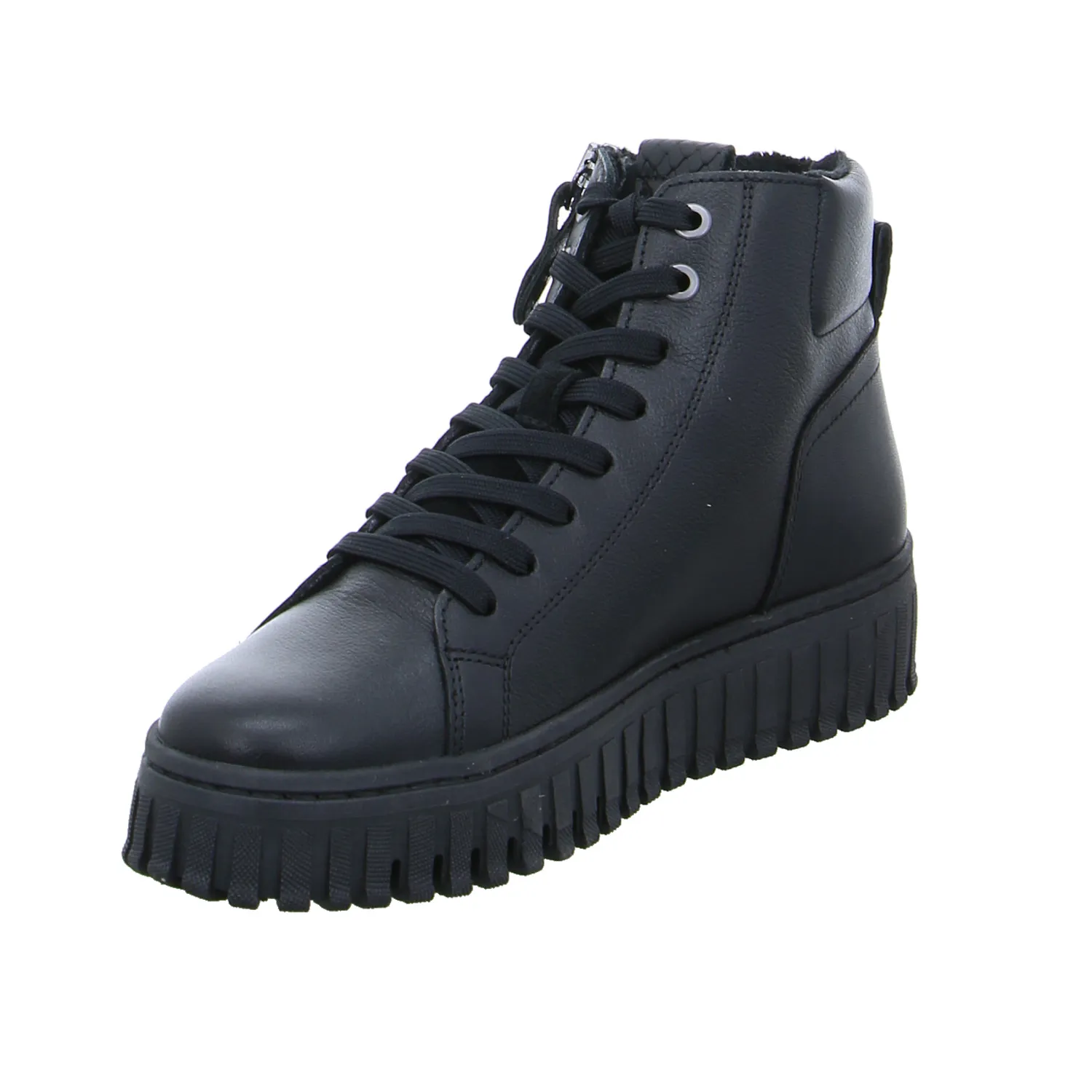 TAMARIS Mid Cut Sneaker Schwarz Leder 