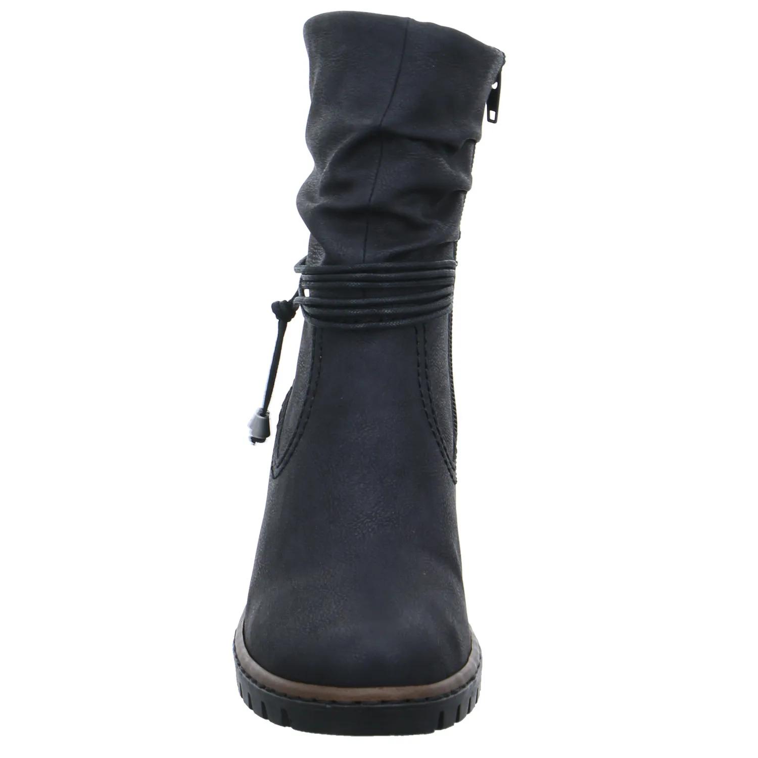 RIEKER Stiefelette Schwarz Lederimitat RIEKER Stiefelette Schwarz Lederimitat