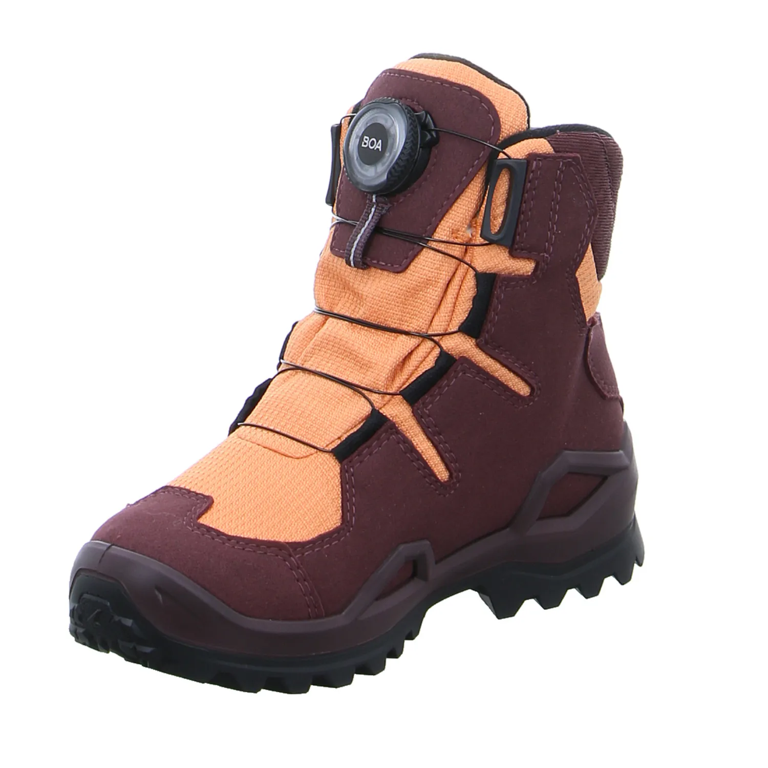 LOWA Winterstiefel Mädchen-Snowboot Membrane Bordeau Textil 