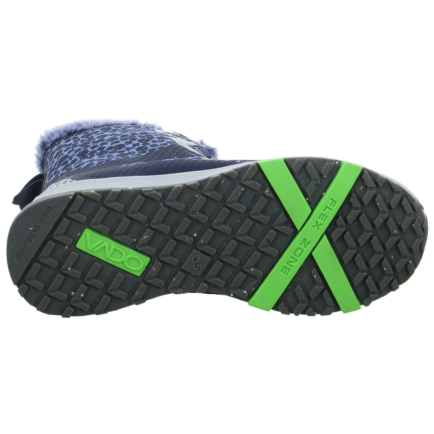 VADO Winter-Sneaker high Mädchen-Snowboot Membrane Blau Textil VADO Winter-Sneaker high Mädchen-Snowboot Membrane Blau Textil