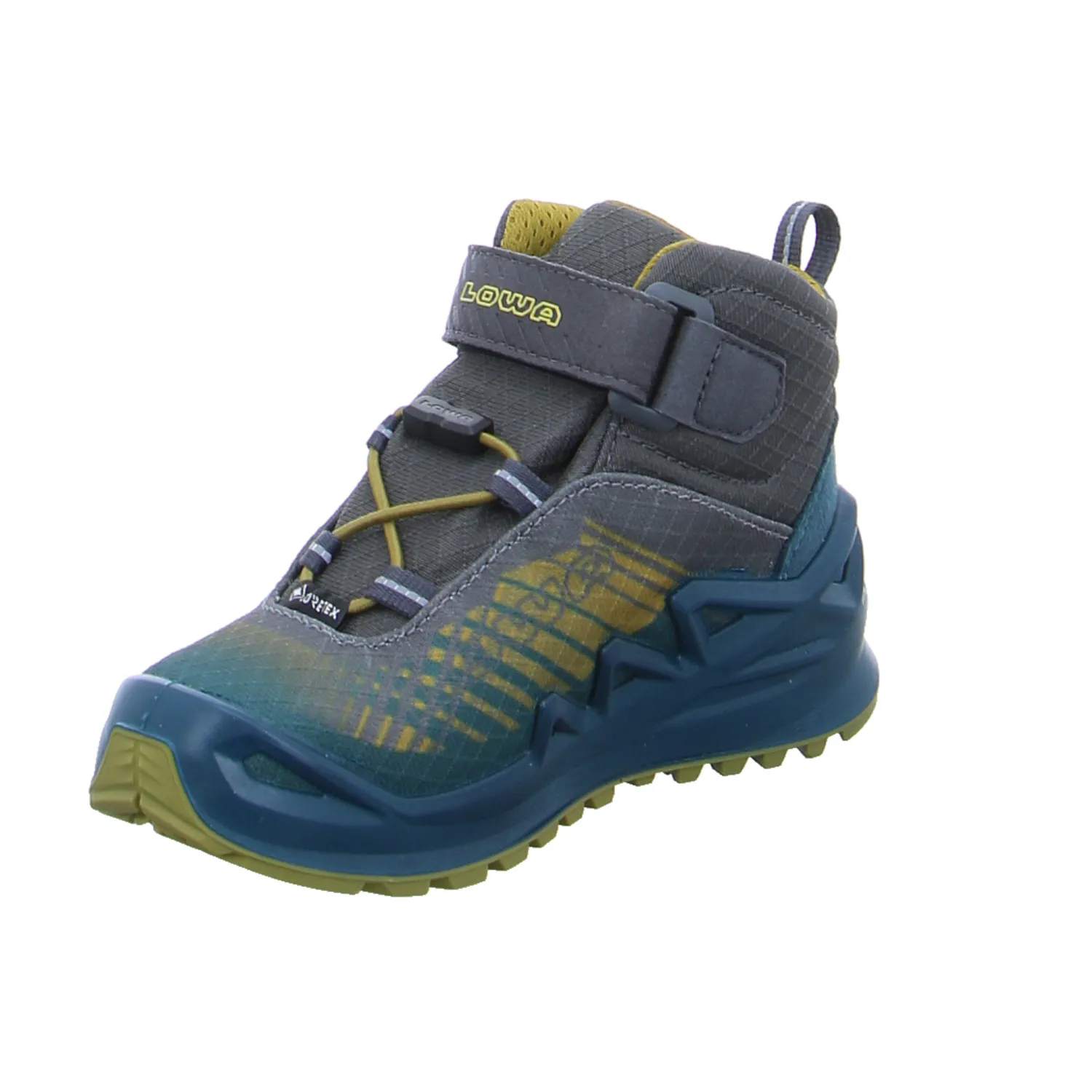 LOWA MERGER GTX QC JR Kinder-Wanderschuhe Petrol Recycelte Materialien LOWA MERGER GTX QC JR Kinder-Wanderschuhe Petrol Recycelte Materialien