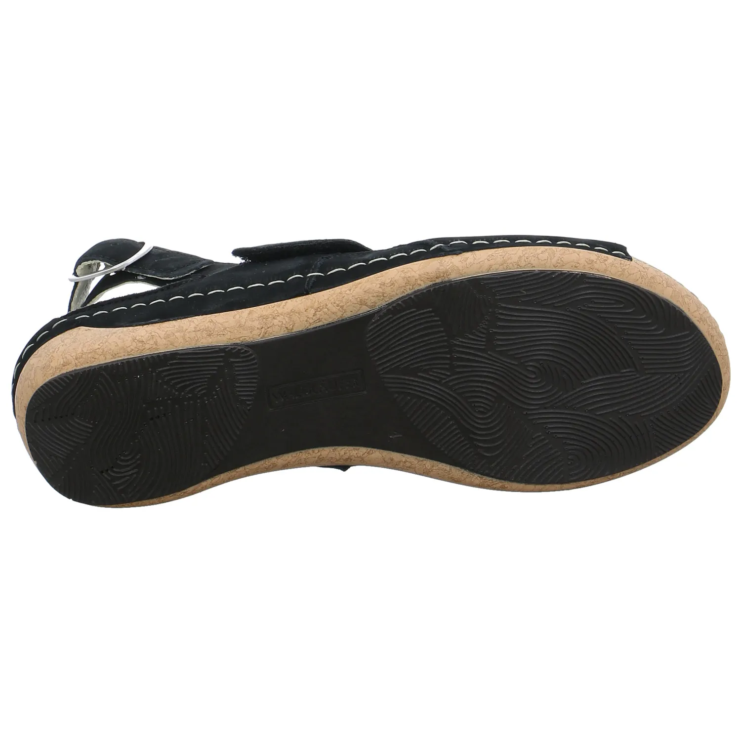 WALDLÄUFER Comfort-Sandalette Schwarz Leder WALDLÄUFER Comfort-Sandalette Schwarz Leder