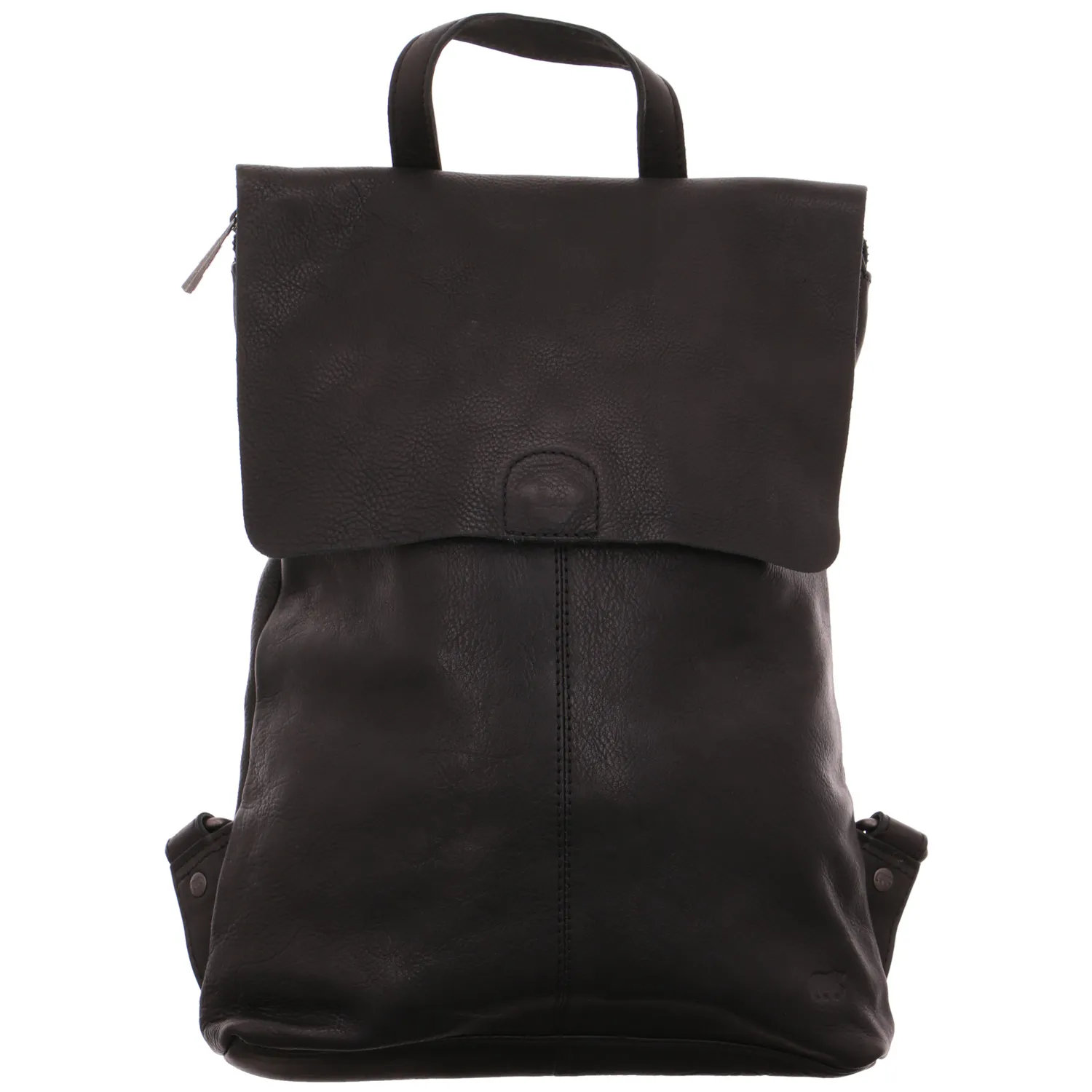 BEAR DESIGN Rucksack Schwarz Leder 