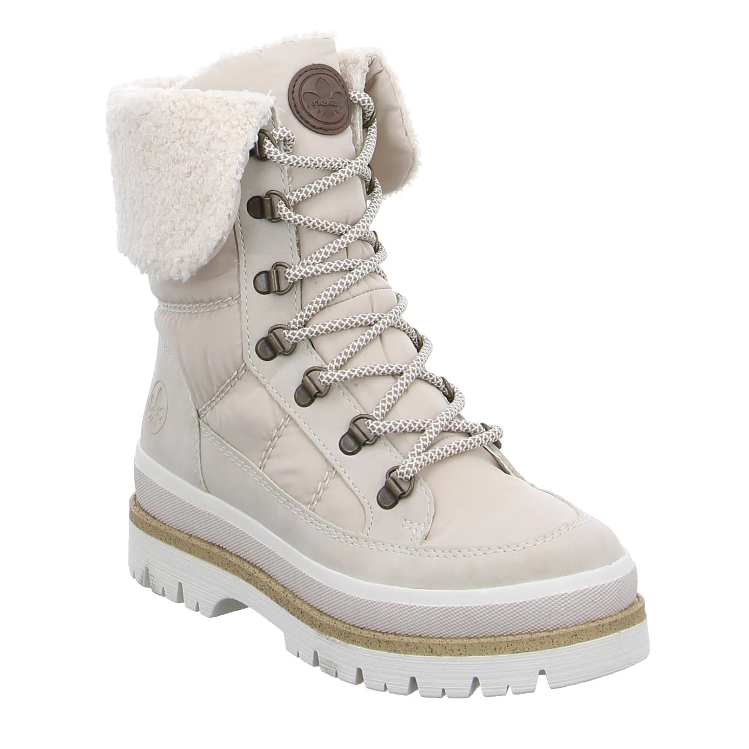 RIEKER Snowboot Beige Textil RIEKER Snowboot Beige Textil