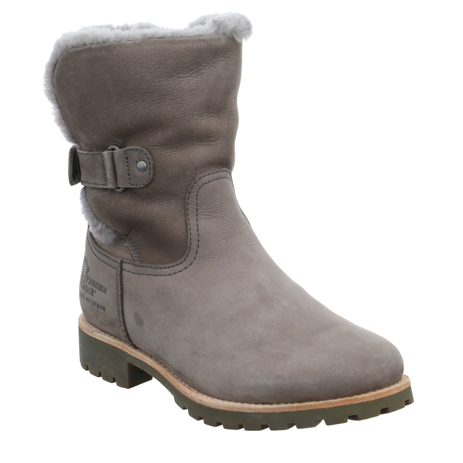 PANAMA JACK mit Lammfell - Innenfutter Stiefel Grau Leder PANAMA JACK mit Lammfell - Innenfutter Stiefel Grau Leder