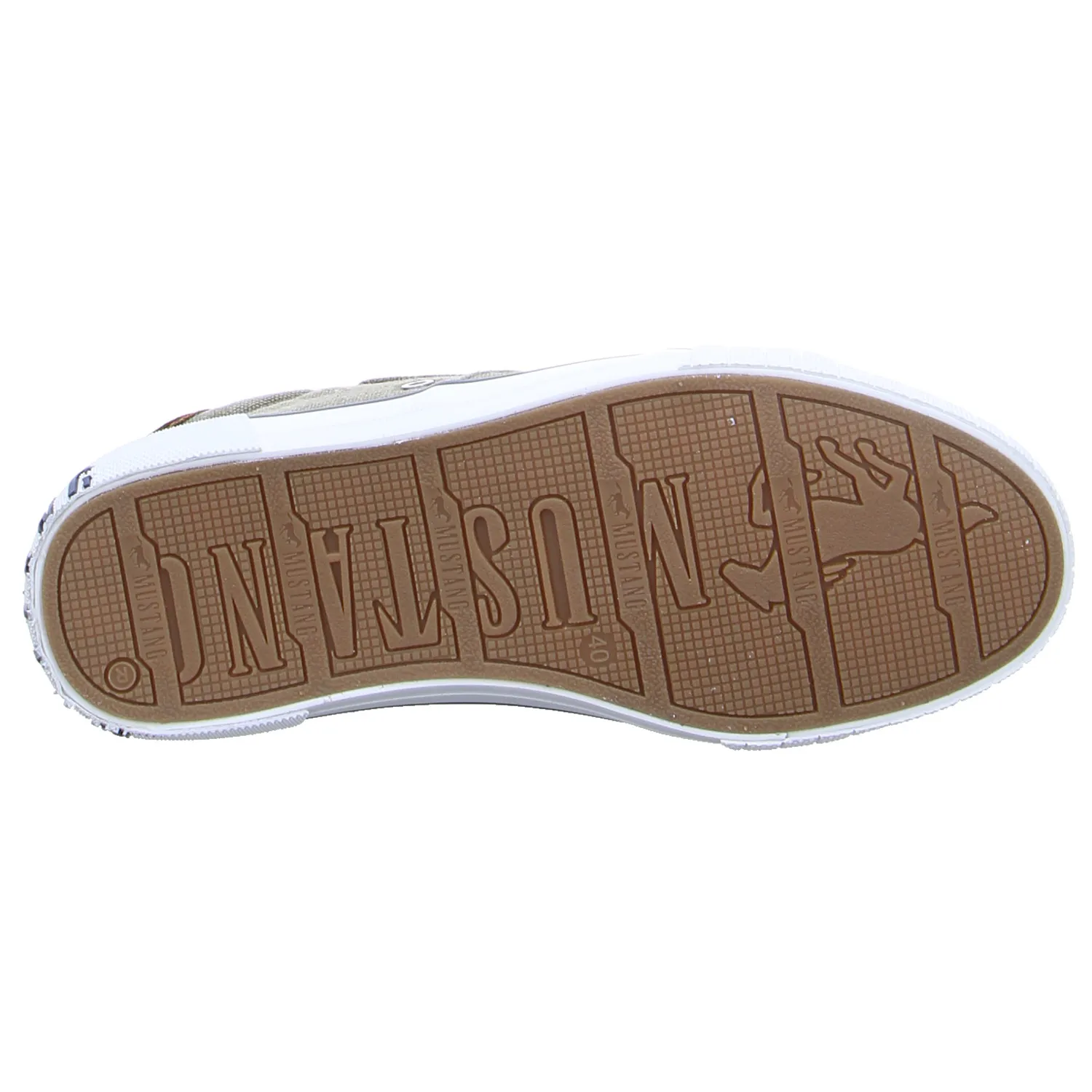 MUSTANG Stoffschuh Olive Textil 