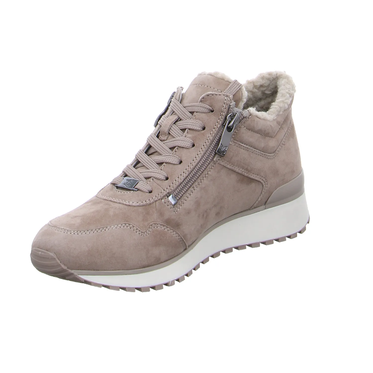 CAPRICE mit TEX Comfort-Mid Cut Sneaker Taupe Leder CAPRICE mit TEX Comfort-Mid Cut Sneaker Taupe Leder