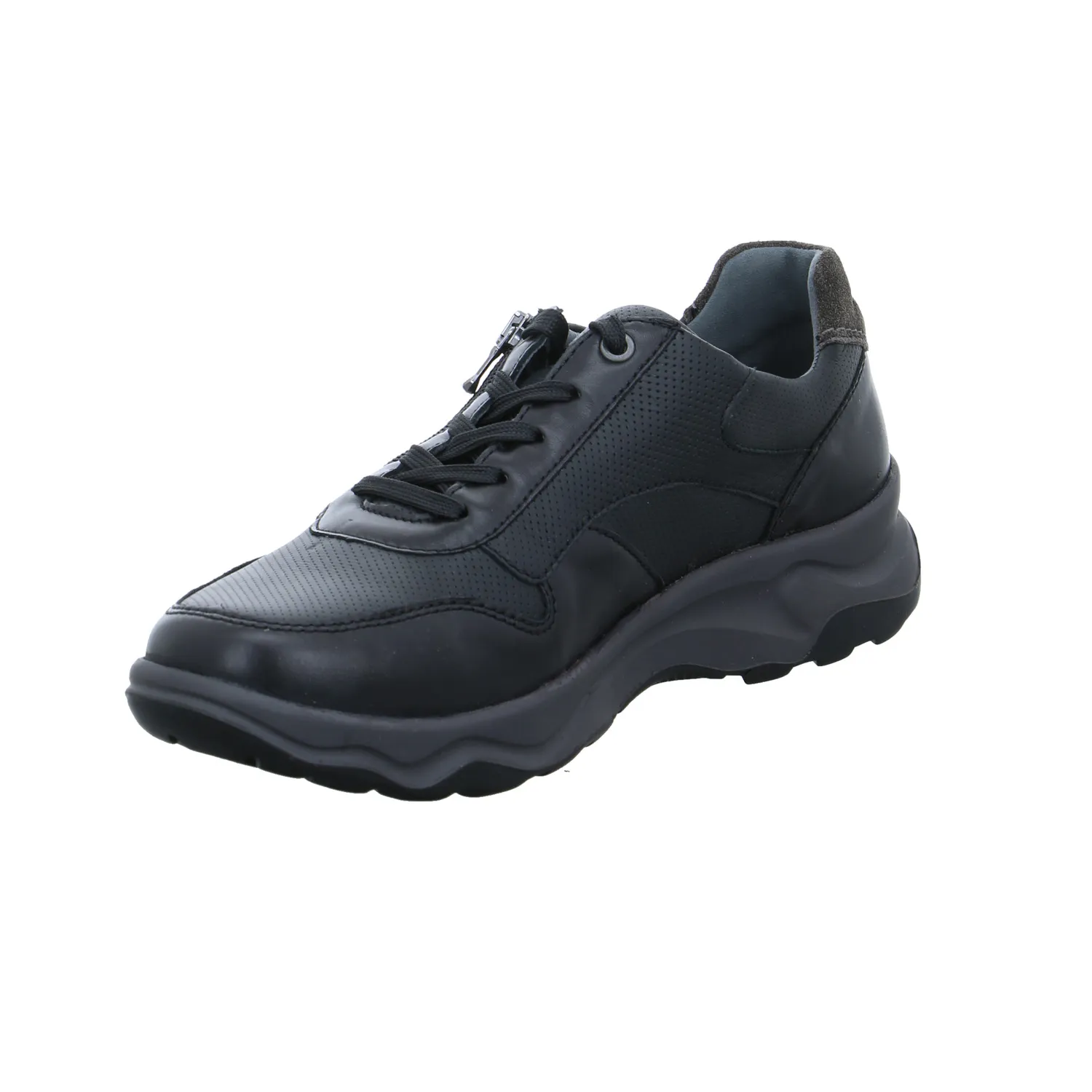 WALDLÄUFER Halbschuhe Sneaker Schwarz Leder WALDLÄUFER Halbschuhe Sneaker Schwarz Leder