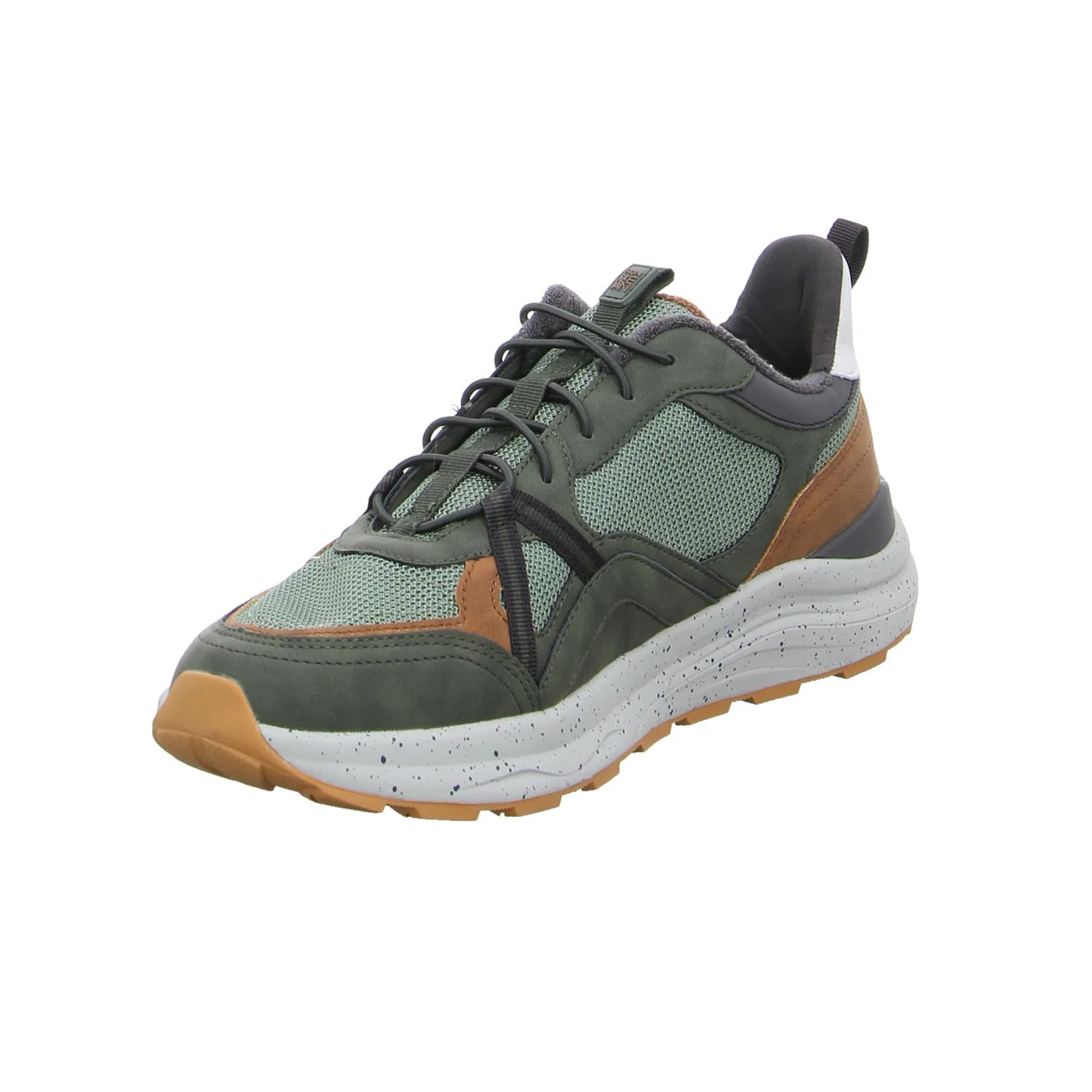 WALDLÄUFER Halbschuhe Sneaker Stoff Khaki Leder WALDLÄUFER Halbschuhe Sneaker Stoff Khaki Leder