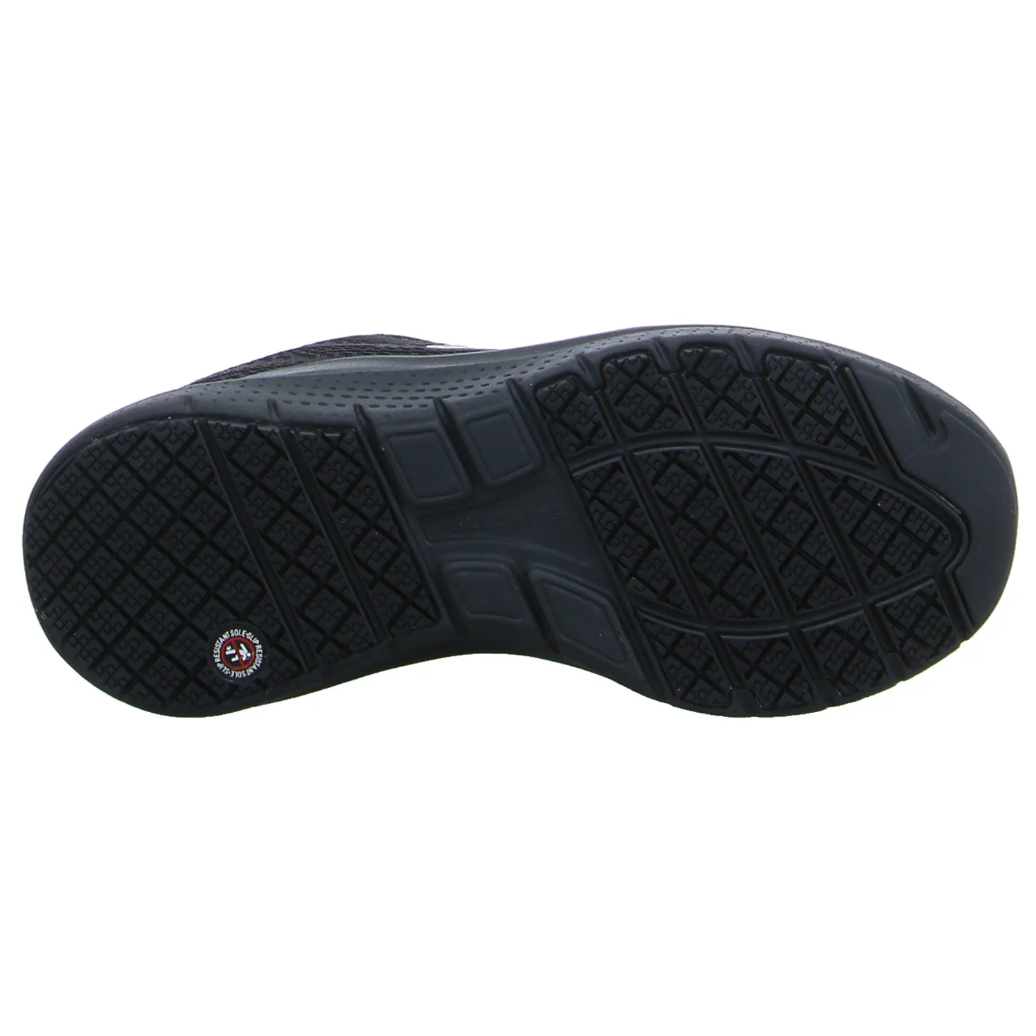 SKECHERS Arbeitsschuhe Slipper Schwarz Textil 