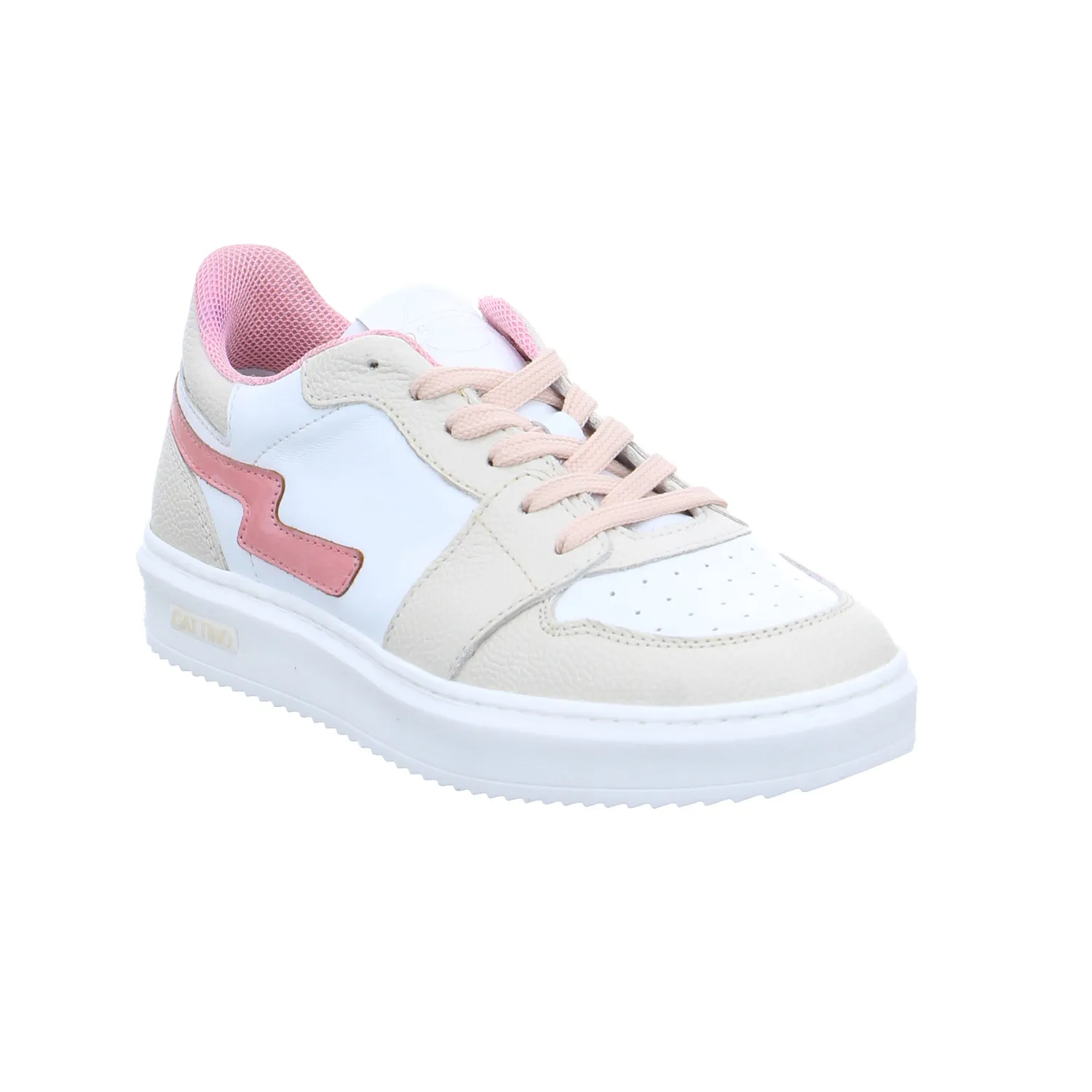 GATTINO Sneaker Mädchen-Halbschuh Binder Weiss Leder 