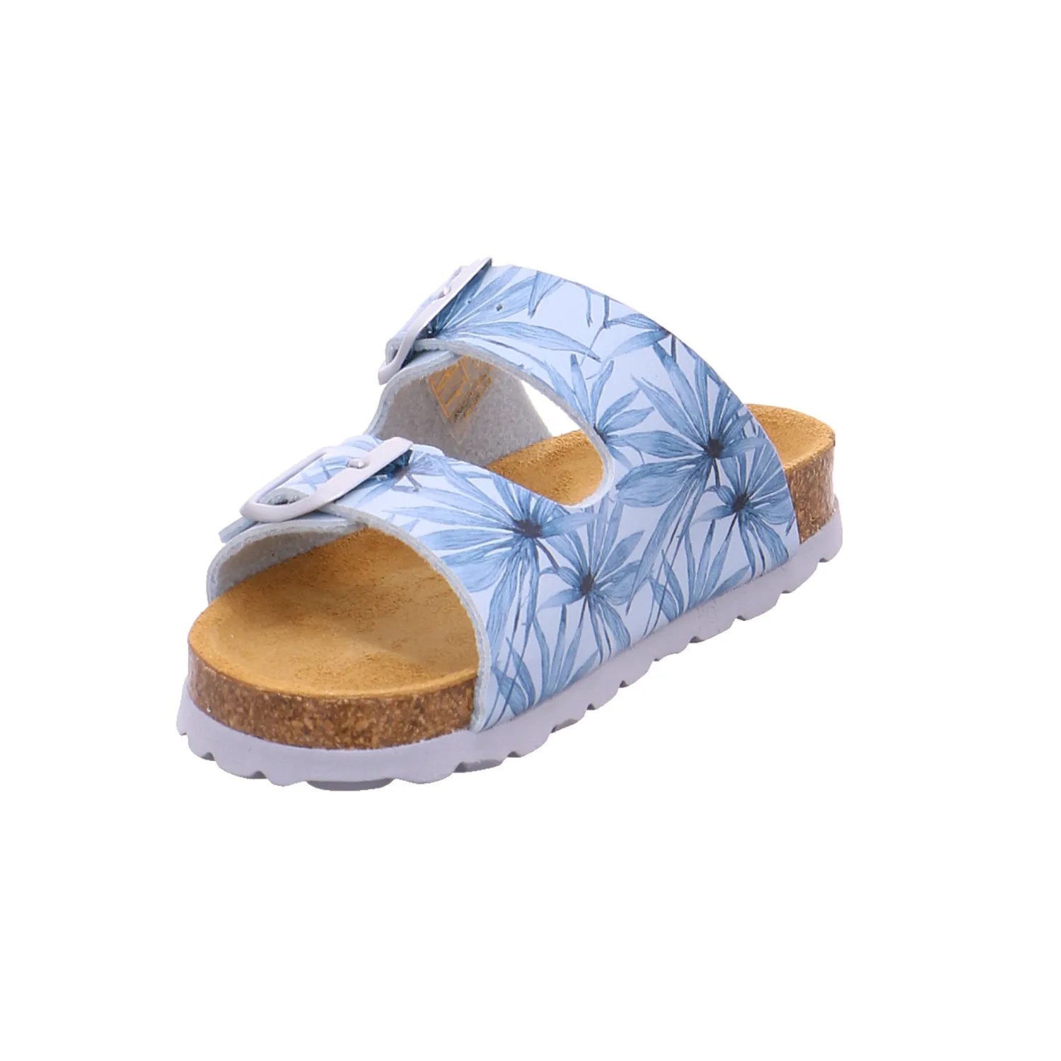 BIOLife Unisex Kinder-Pantolette Hellblau Lederimitat BIOLife Unisex Kinder-Pantolette Hellblau Lederimitat