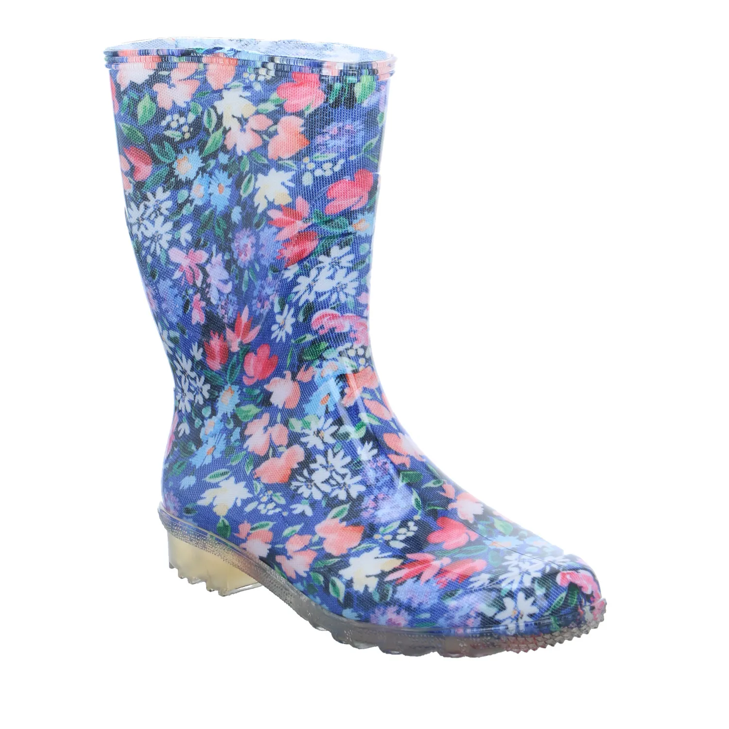 * Damen-Gummistiefel Blau Synthetik * Damen-Gummistiefel Blau Synthetik