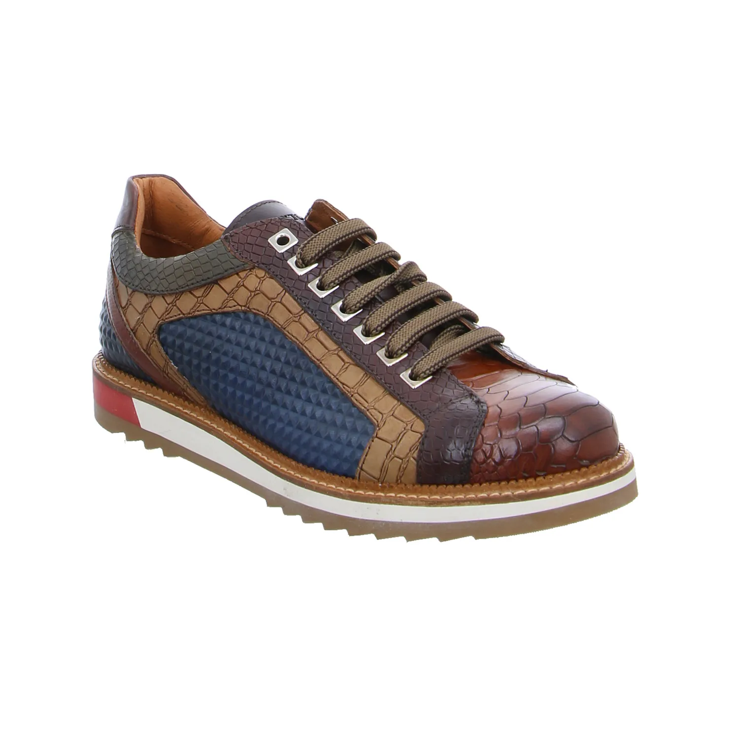 EXTON Halbschuhe Sneaker Cognac Leder EXTON Halbschuhe Sneaker Cognac Leder