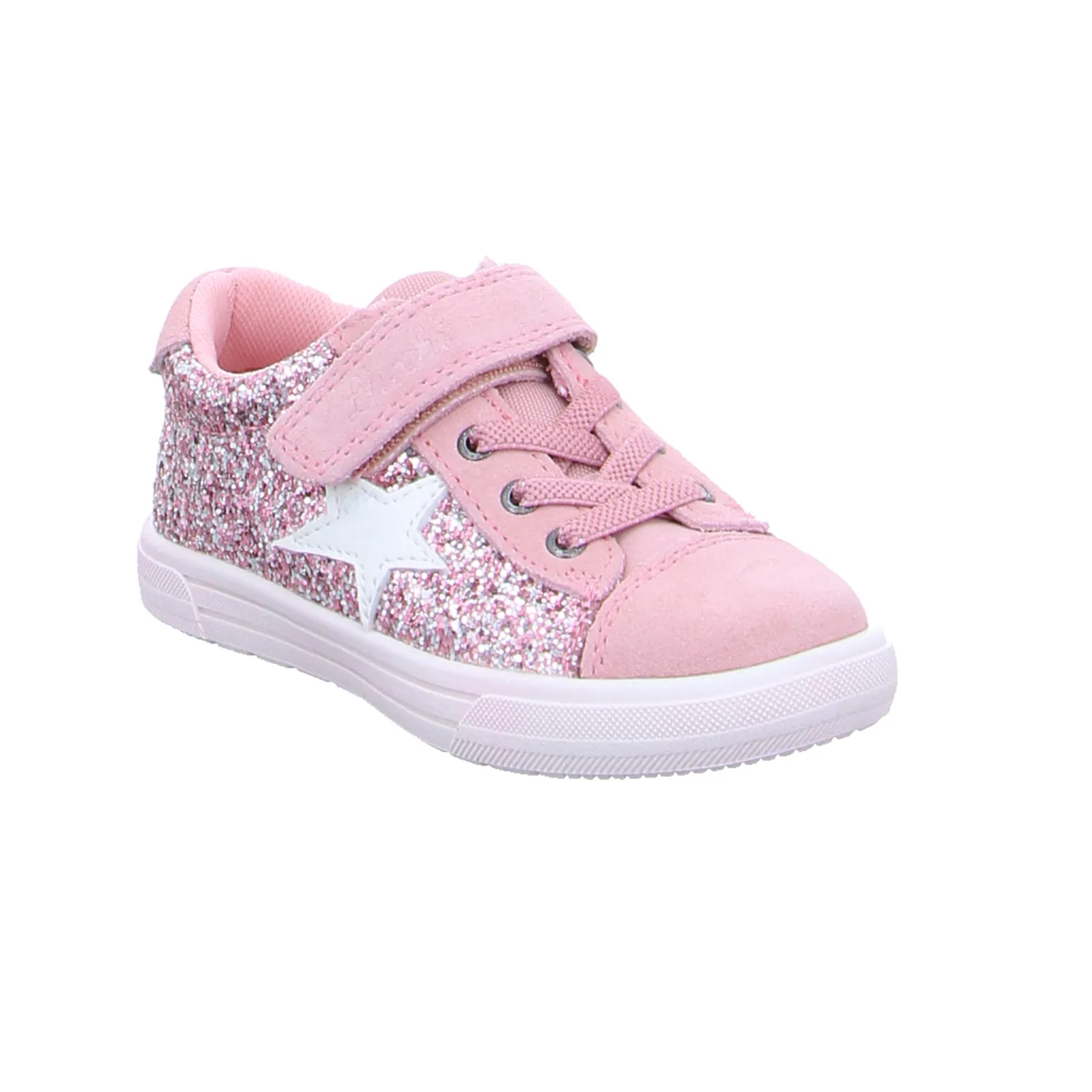 LURCHI Mädchensneaker Kleinkinder-Halbschuh Klett Rosa Leder 