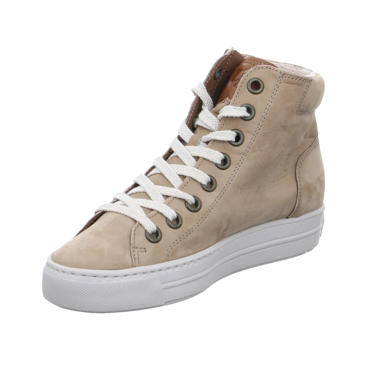 PAUL GREEN Mid Cut Sneaker Beige Leder PAUL GREEN Mid Cut Sneaker Beige Leder