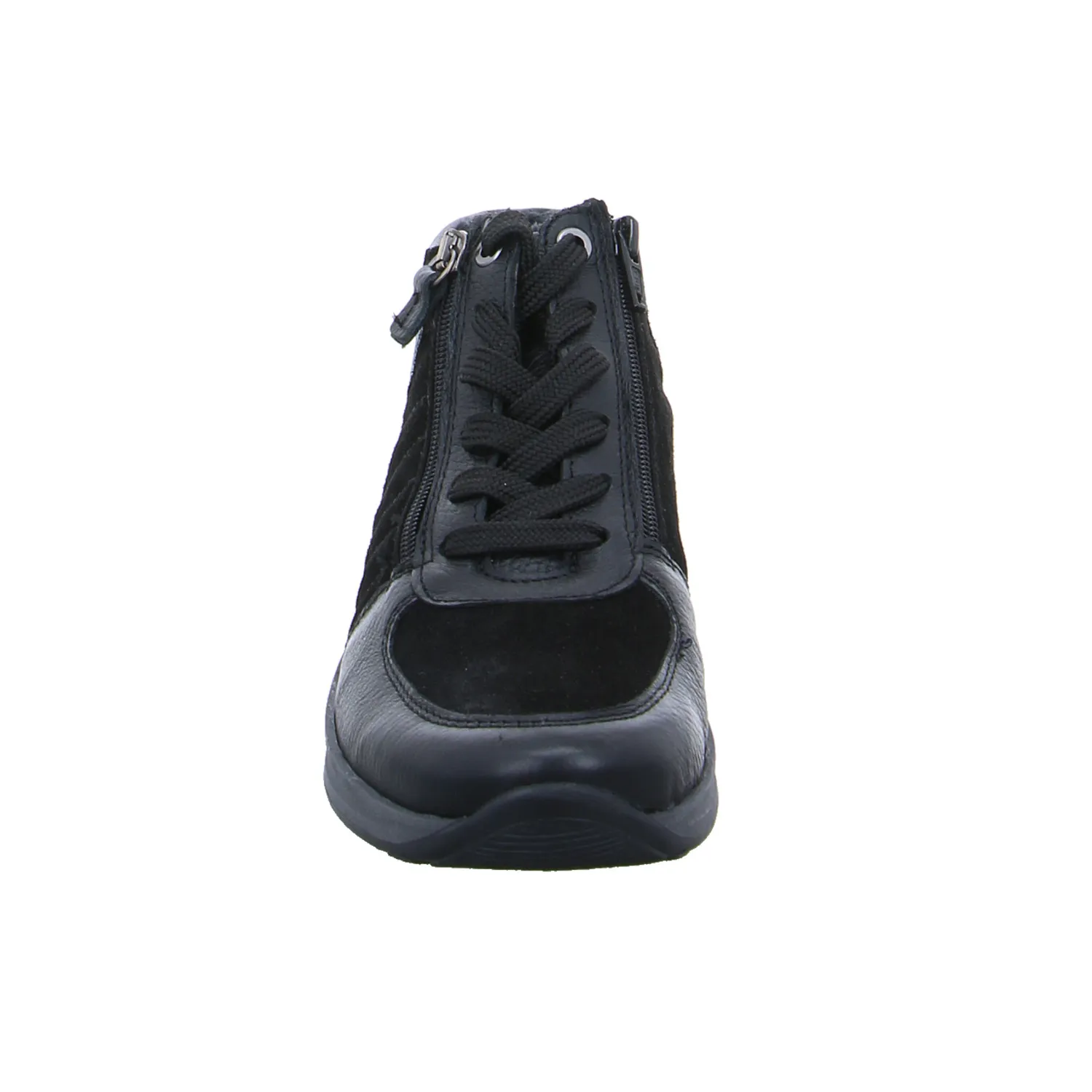 VAN DER LAAN mit 2RV Comfort-Mid Cut Sneaker Schwarz Leder VAN DER LAAN mit 2RV Comfort-Mid Cut Sneaker Schwarz Leder