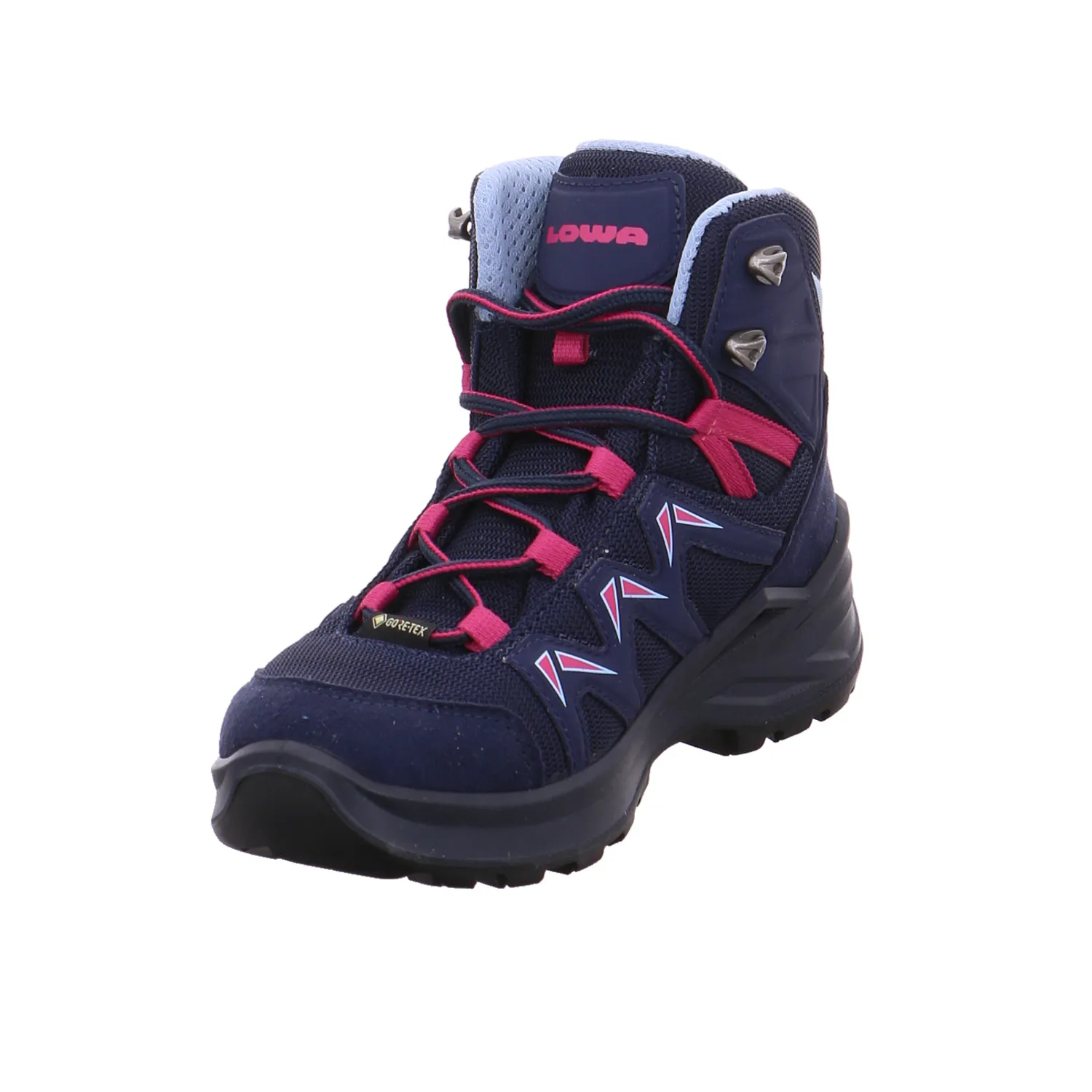 LOWA INNOX PRO GTX MID JUNIOR Kinder-Wanderschuhe Dunkelblau Recycelte Materialien LOWA INNOX PRO GTX MID JUNIOR Kinder-Wanderschuhe Dunkelblau Recycelte Materialien