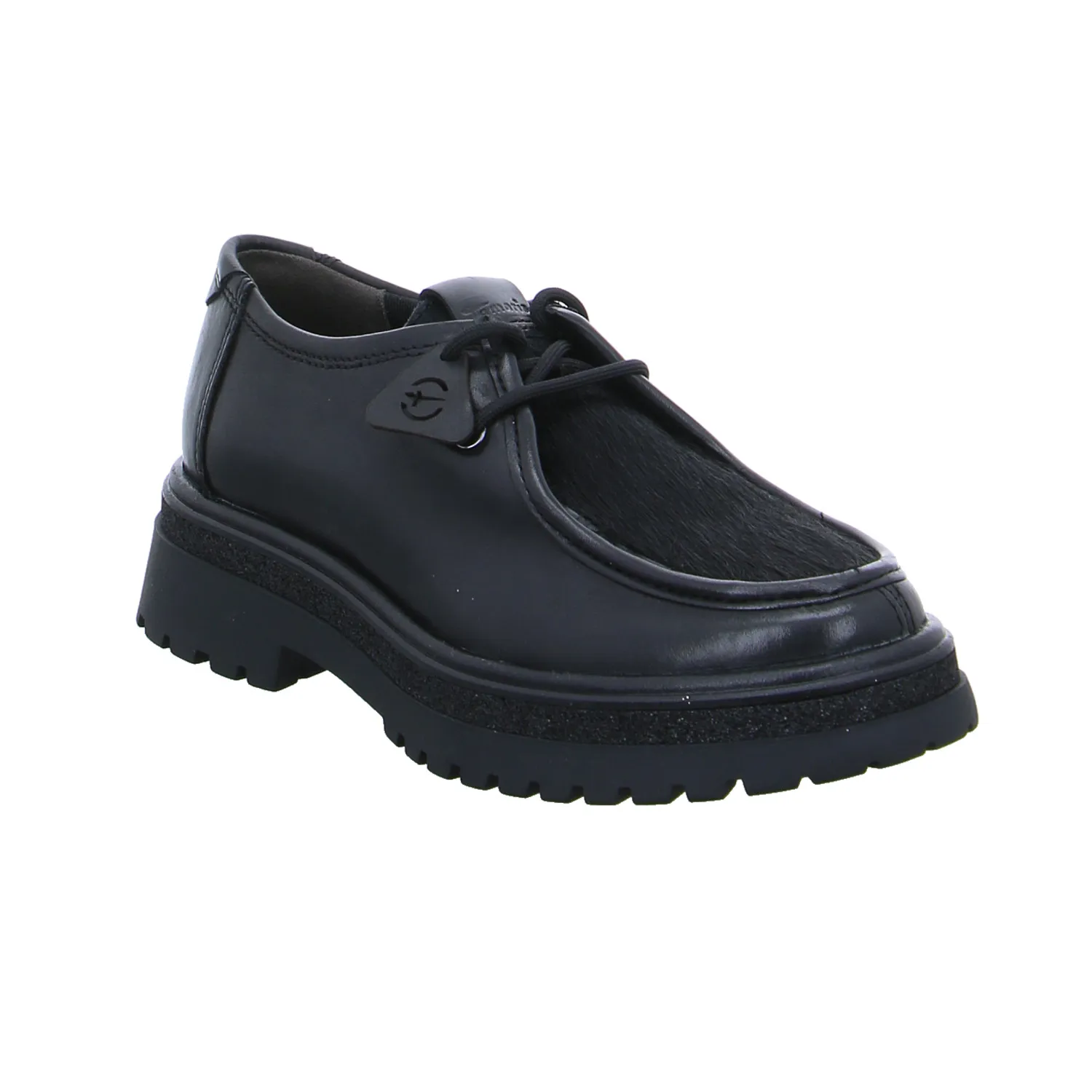 TAMARIS Schnürschuh Schwarz Leder 