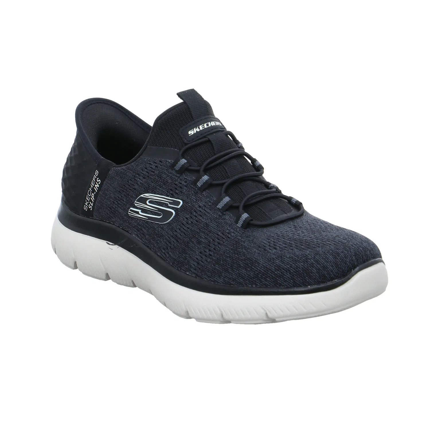 SKECHERS Halbschuh-Schlüpfer Schwarz Synthetik SKECHERS Halbschuh-Schlüpfer Schwarz Synthetik