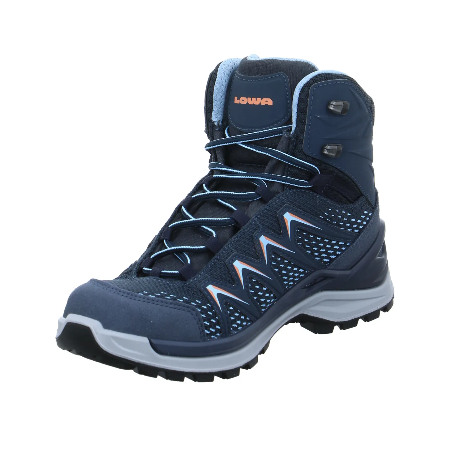 LOWA Gore-Tex Wander- Bergschuh Damen Blau Lederimitat LOWA Gore-Tex Wander- Bergschuh Damen Blau Lederimitat