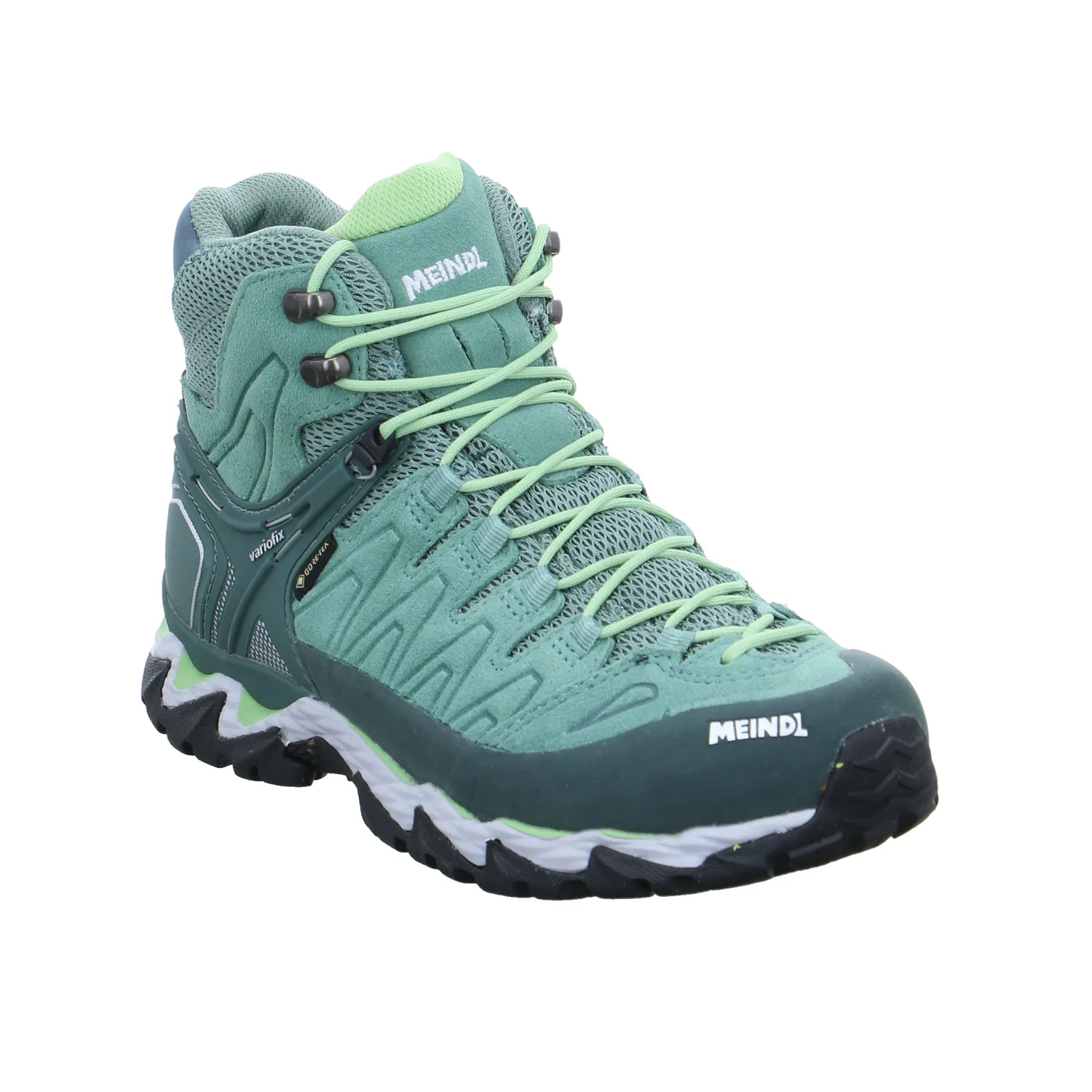 MEINDL Gore-Tex Wander- Bergschuh Damen Pastelgrün Leder MEINDL Gore-Tex Wander- Bergschuh Damen Pastelgrün Leder