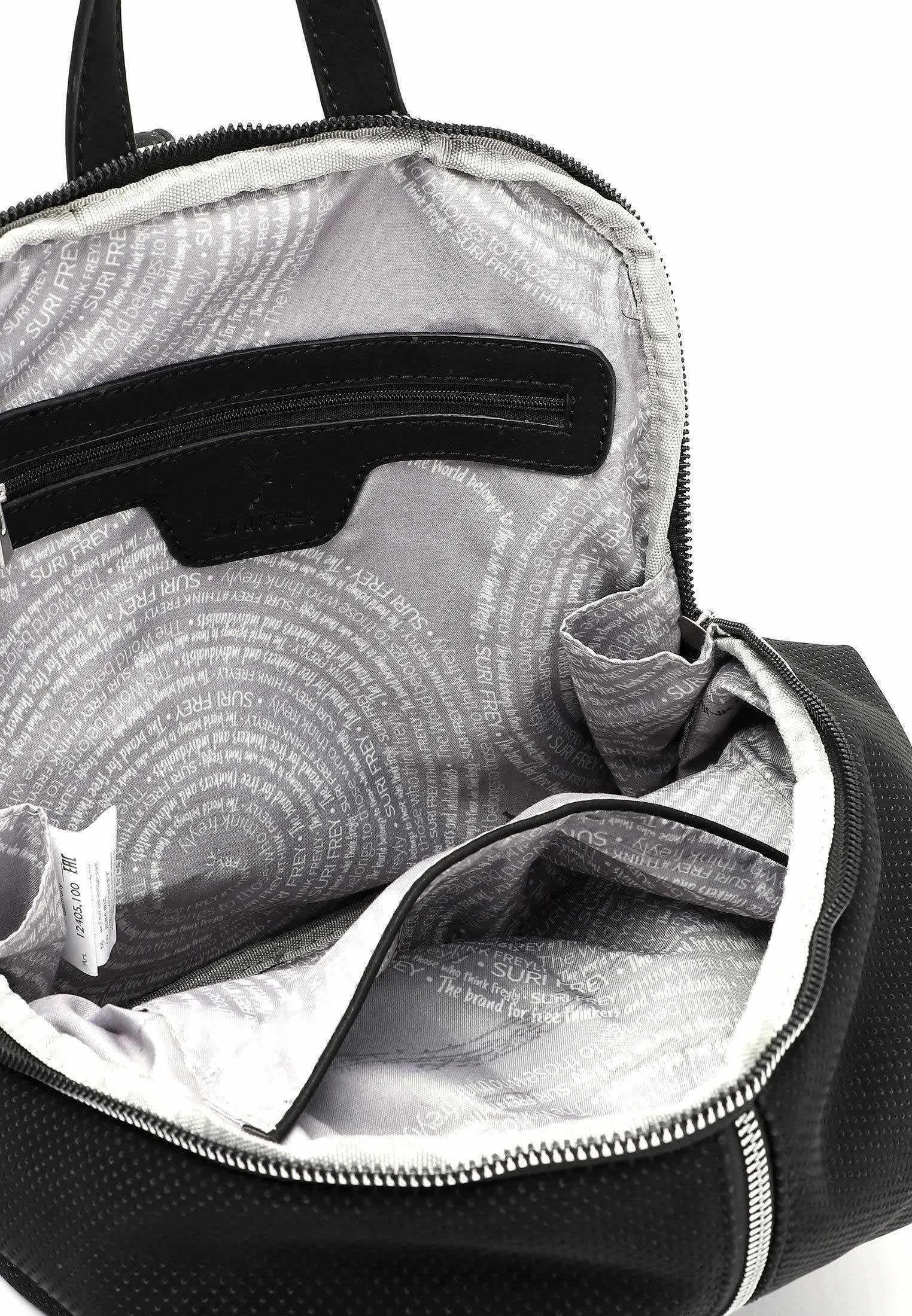 SURI FREY Rucksack Schwarz Lederimitat SURI FREY Rucksack Schwarz Lederimitat