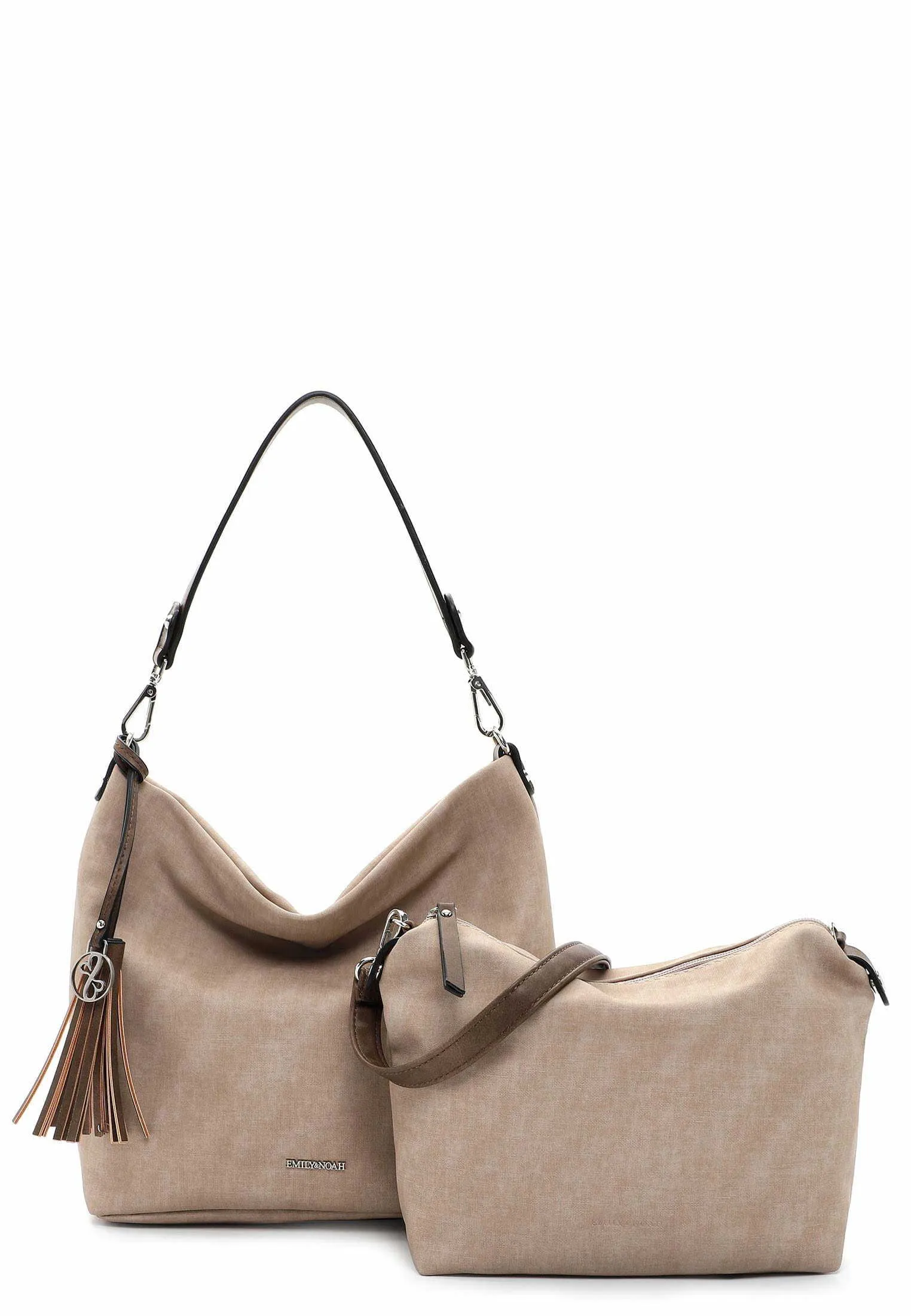 EMILY & NOAH mit Bag in Bag Umhängetasche Taupe Lederimitat EMILY & NOAH mit Bag in Bag Umhängetasche Taupe Lederimitat