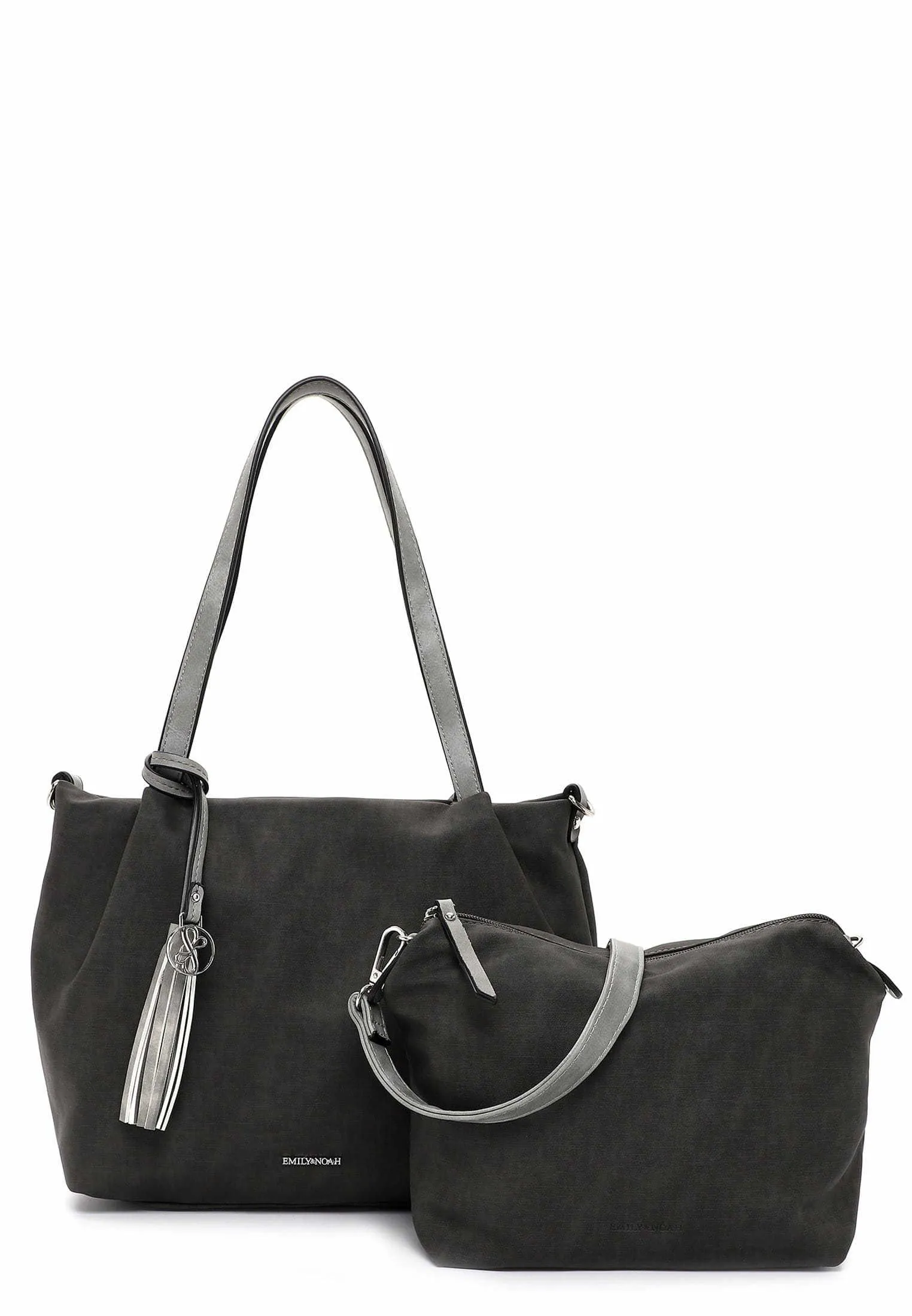 EMILY & NOAH mit Bag in Bag Shopper Grau Lederimitat EMILY & NOAH mit Bag in Bag Shopper Grau Lederimitat